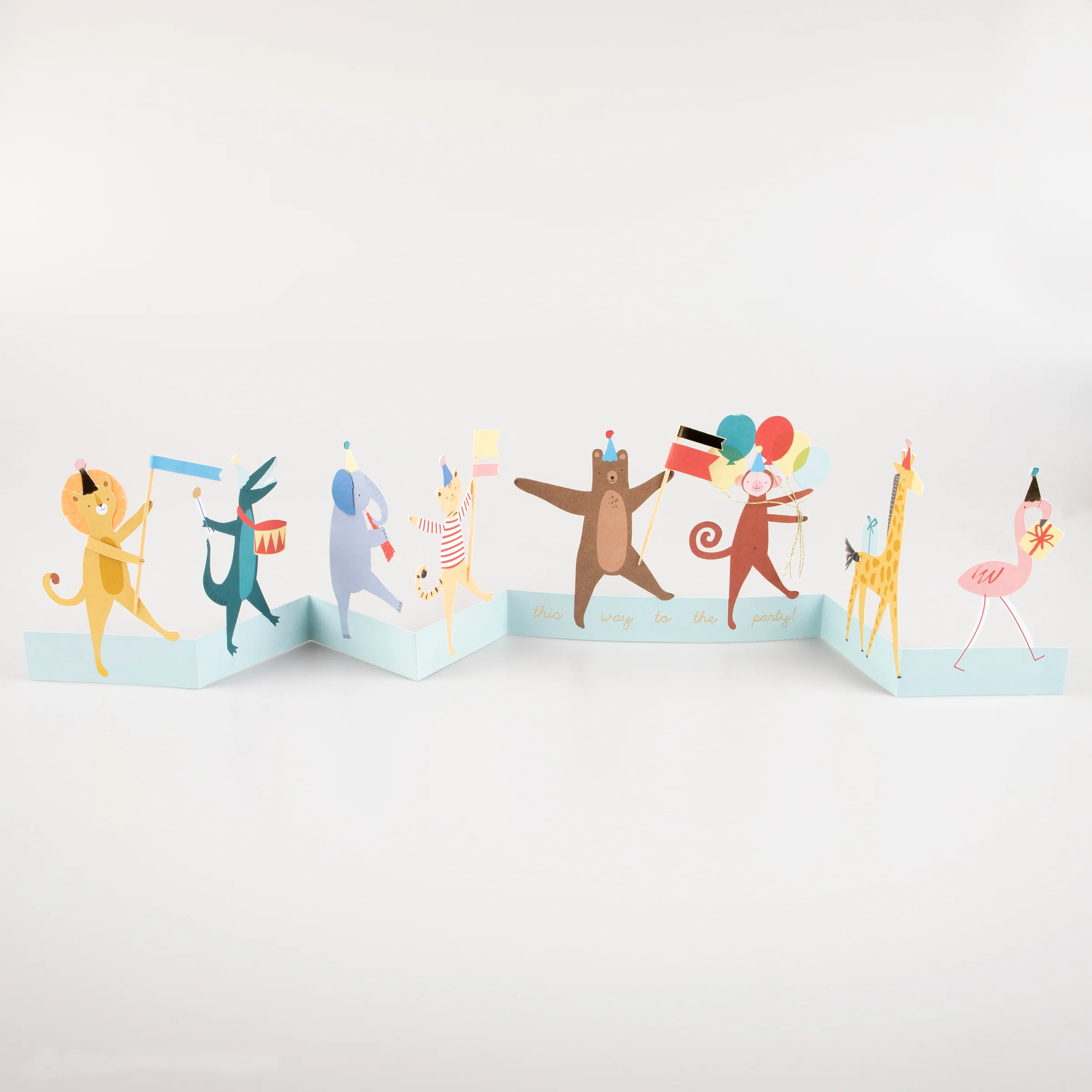 Animal Parade Concertina Card