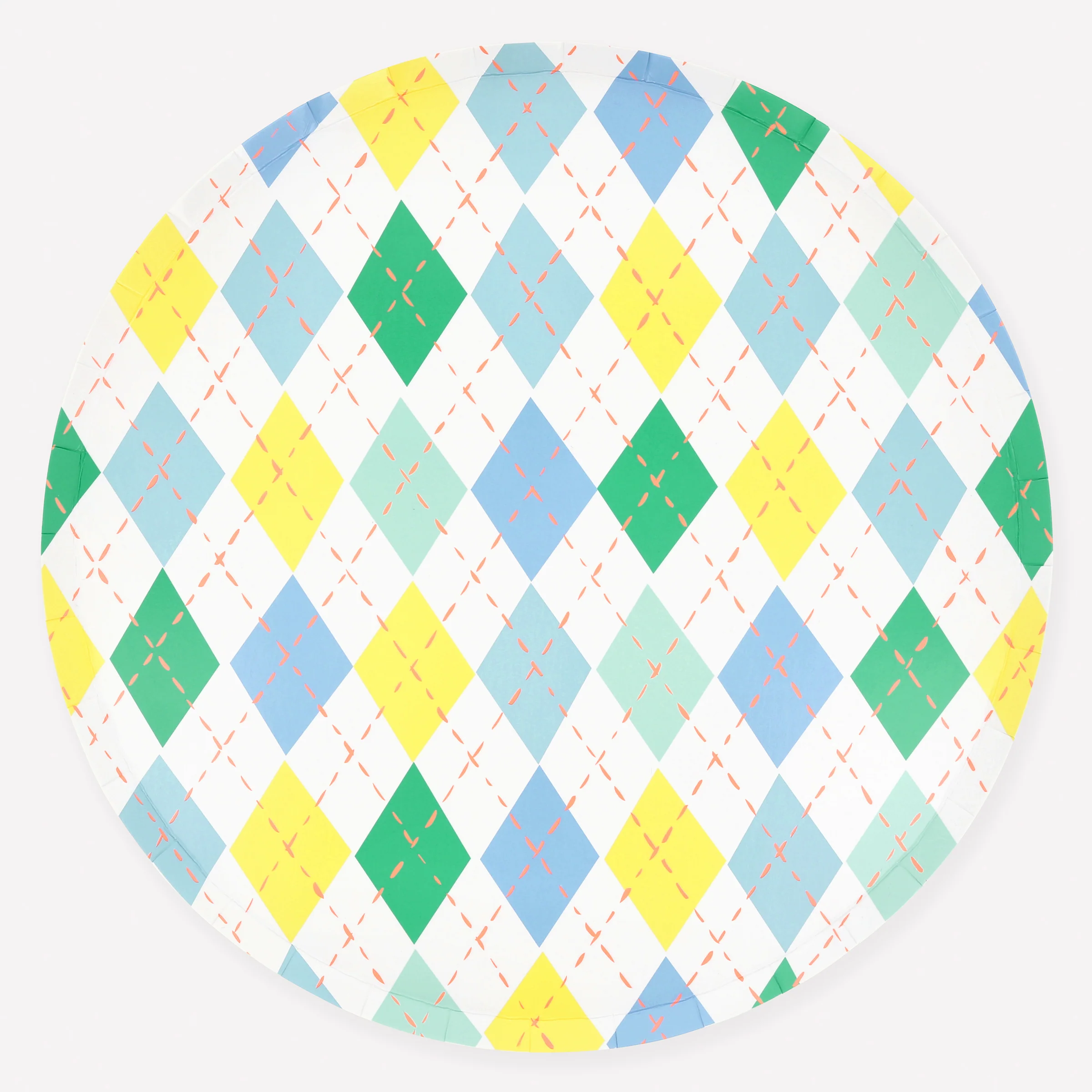 Argyle Dinner Plates (x 8)