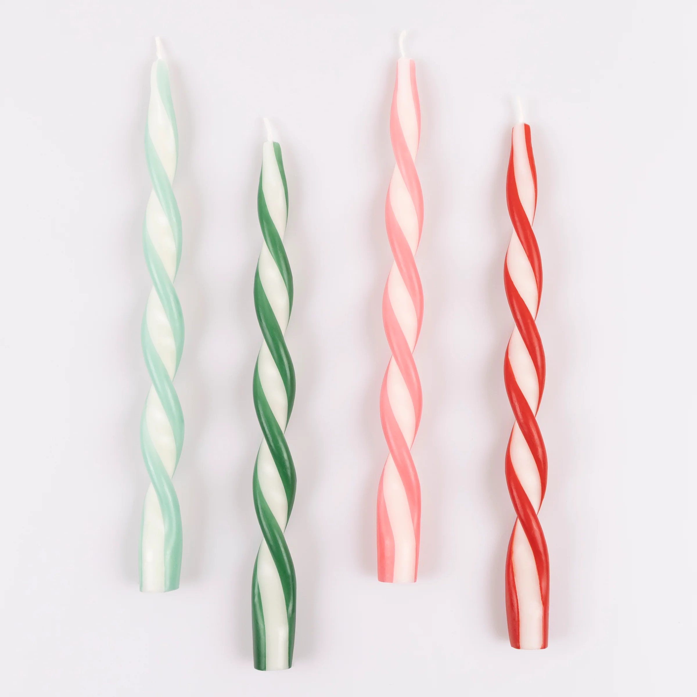 Assorted Stripe Twist Candles (x 4) - Image 3