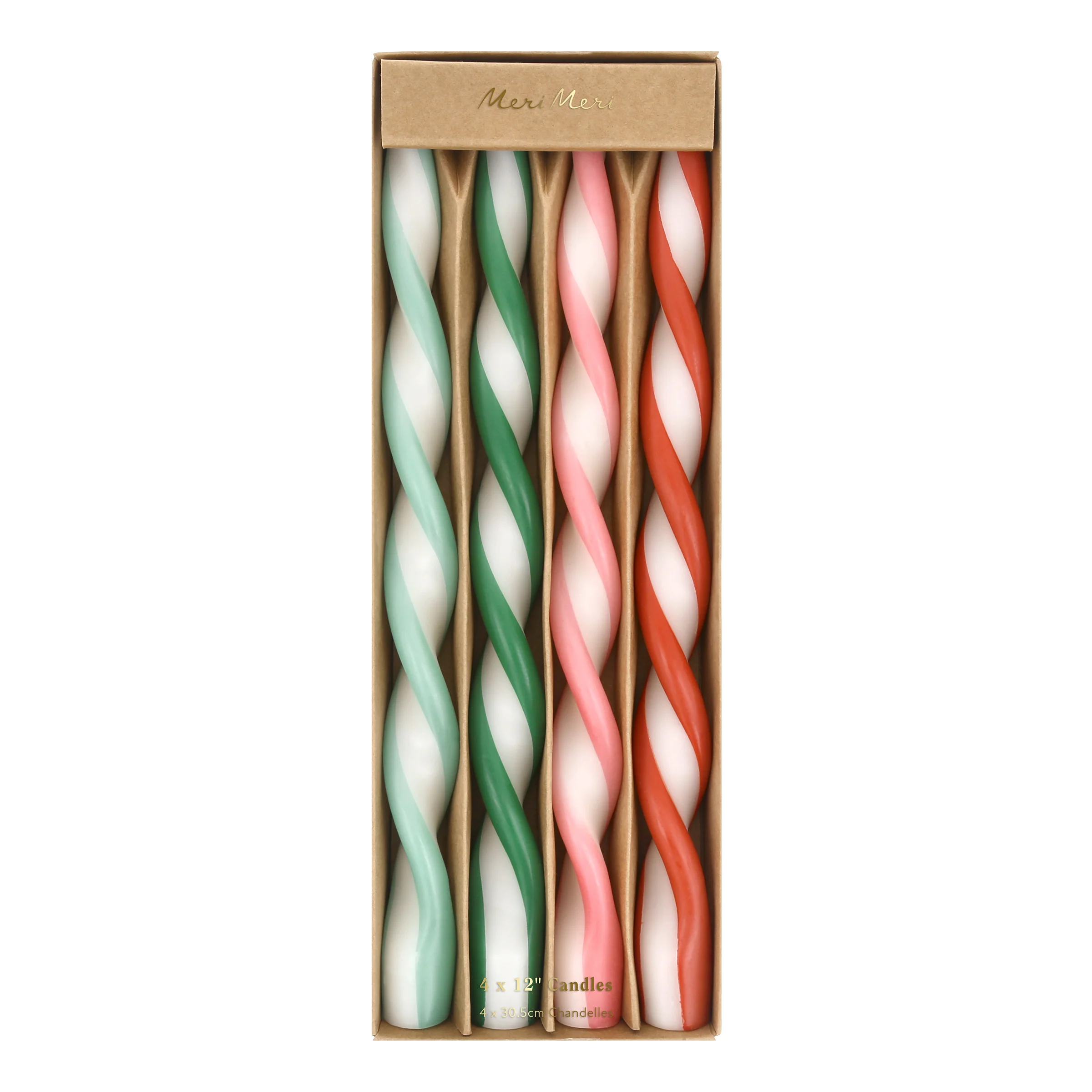 Assorted Stripe Twist Candles (x 4) - Image 4