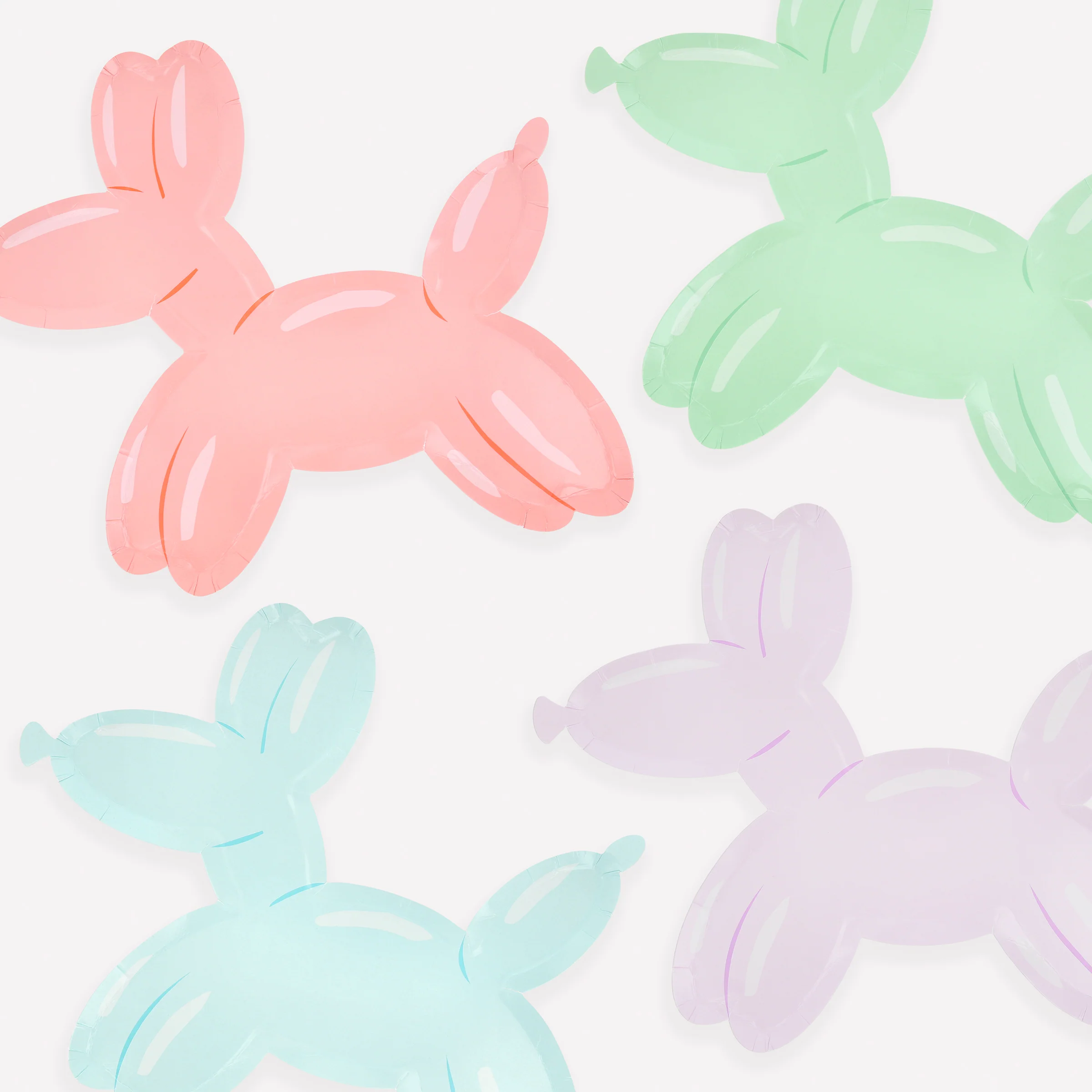 Balloon Dog Plates (x 8)