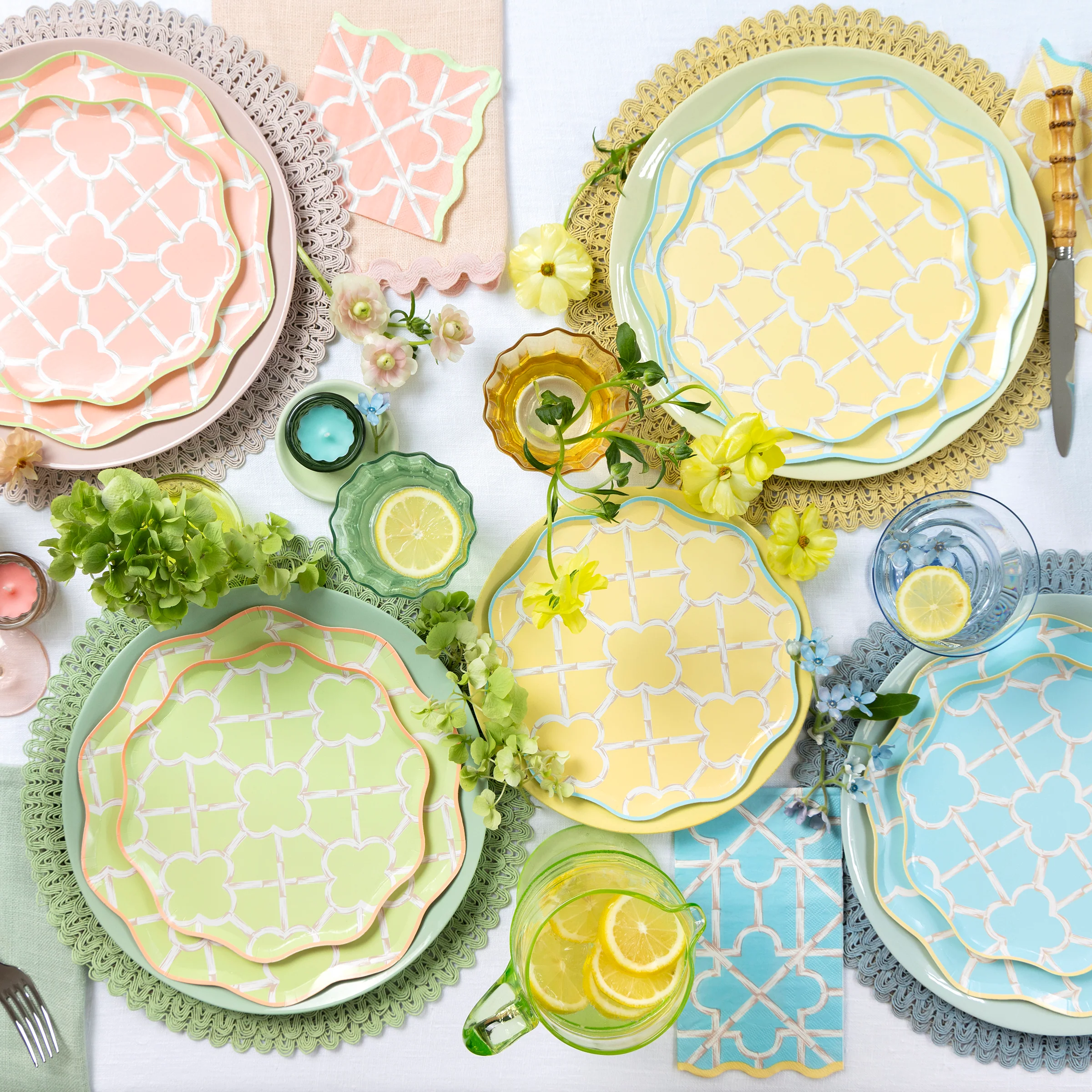 Bamboo Pattern Side Plates (x 8) - Image 2