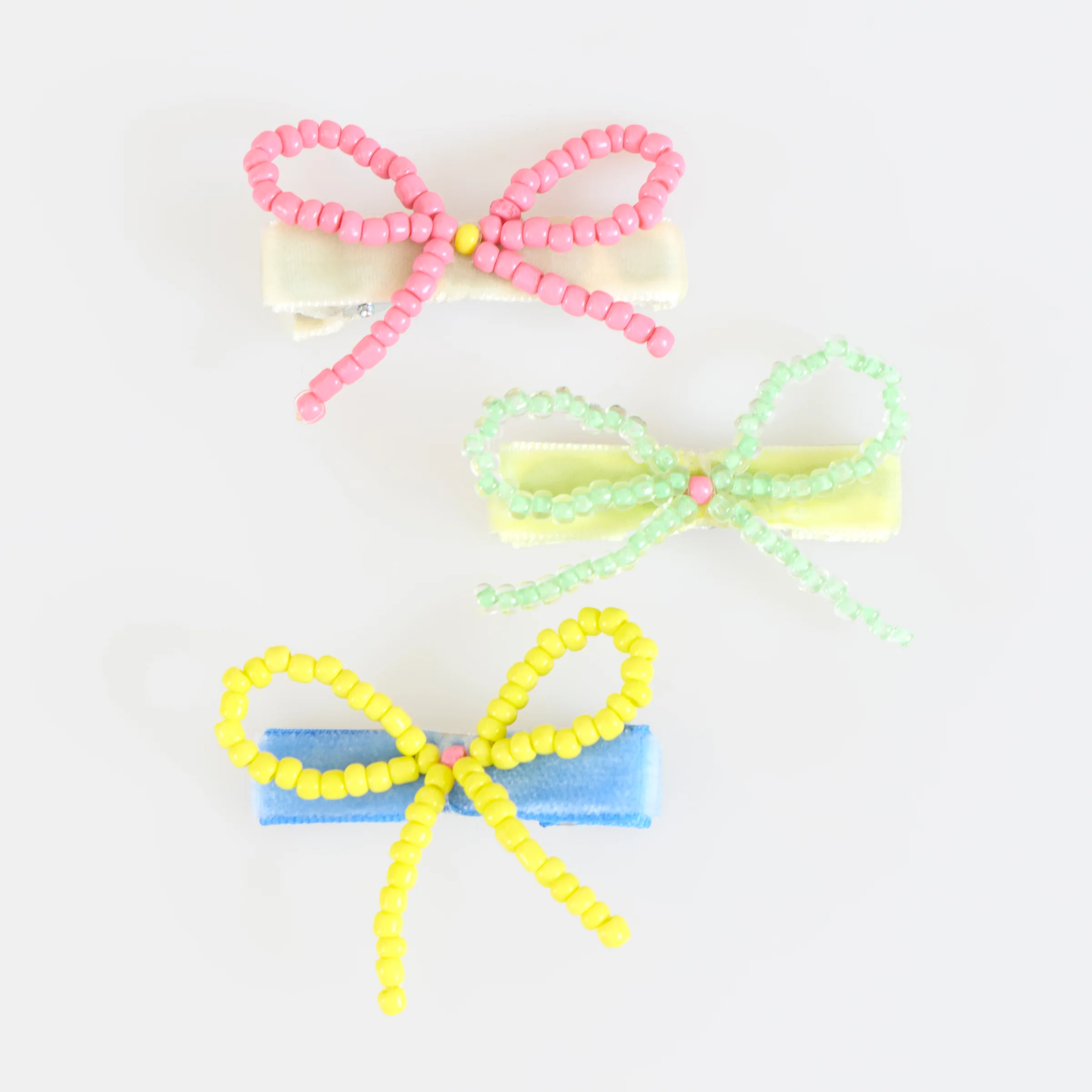 Beaded Bow Hair Clips (x 5) - Image 5