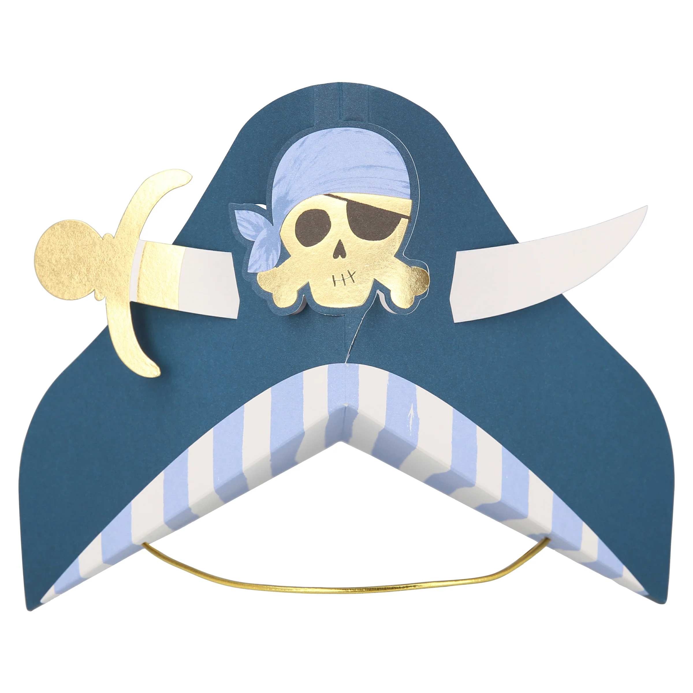 Blue Pirate Party Hats (x 8) - Image 7