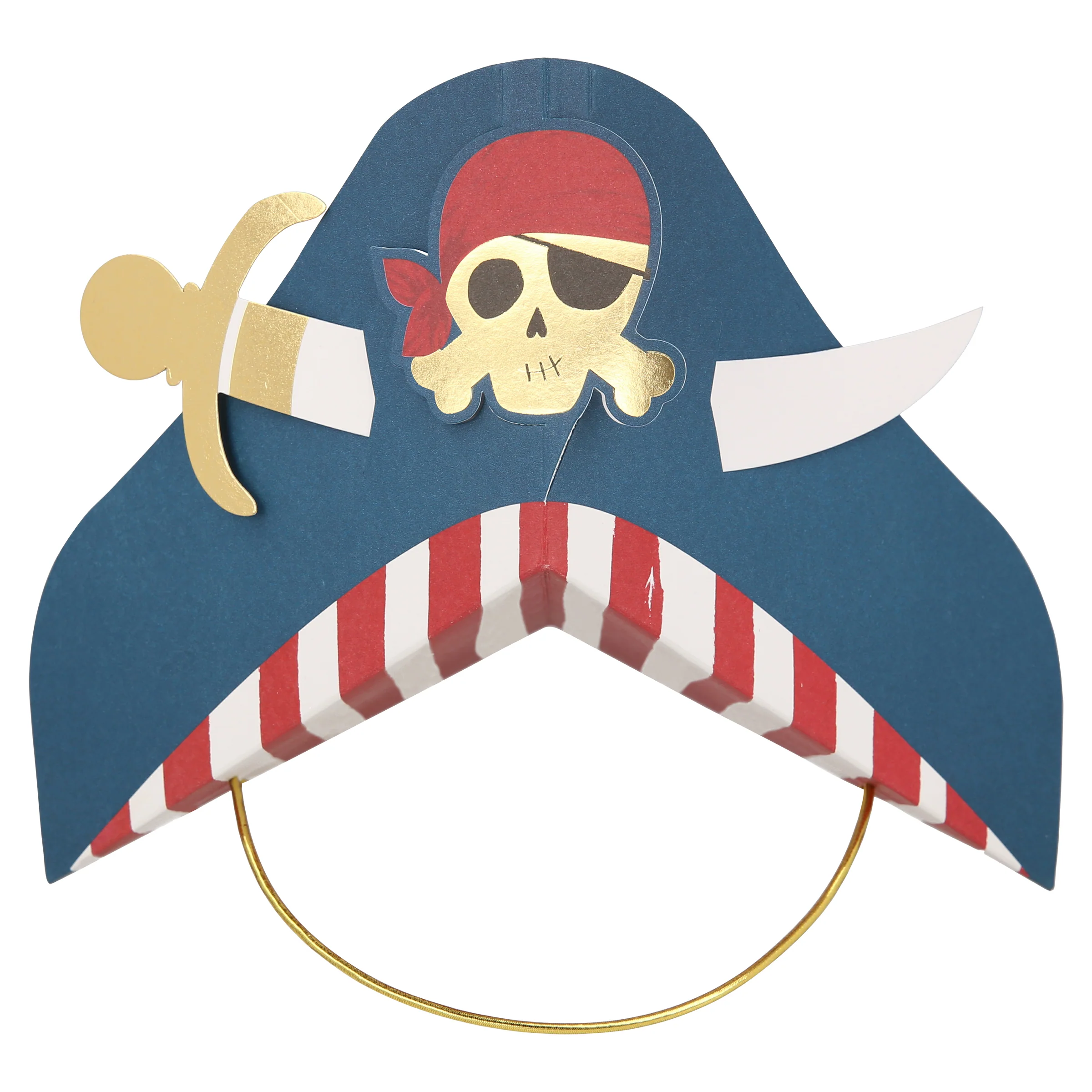 Blue Pirate Party Hats (x 8) - Image 9