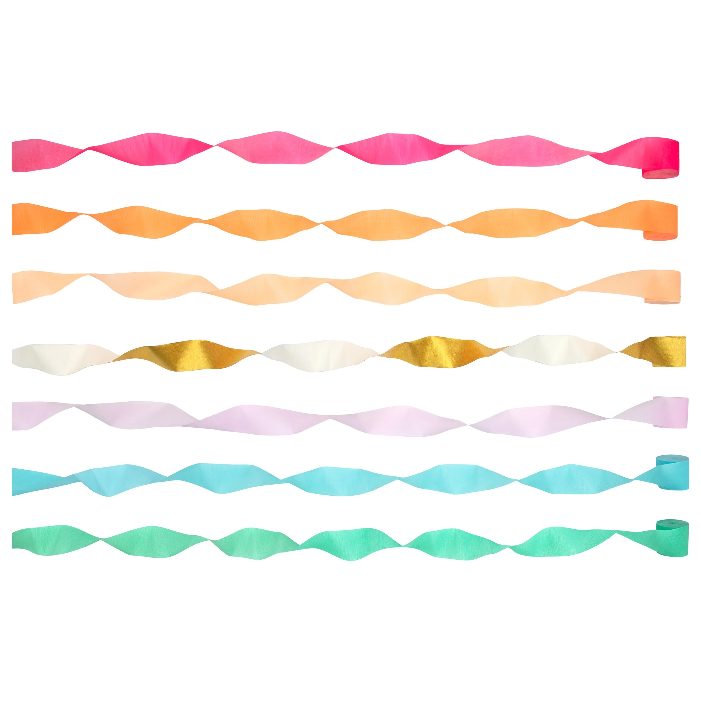 Bright Crepe Paper Streamers (x 7) - Image 3