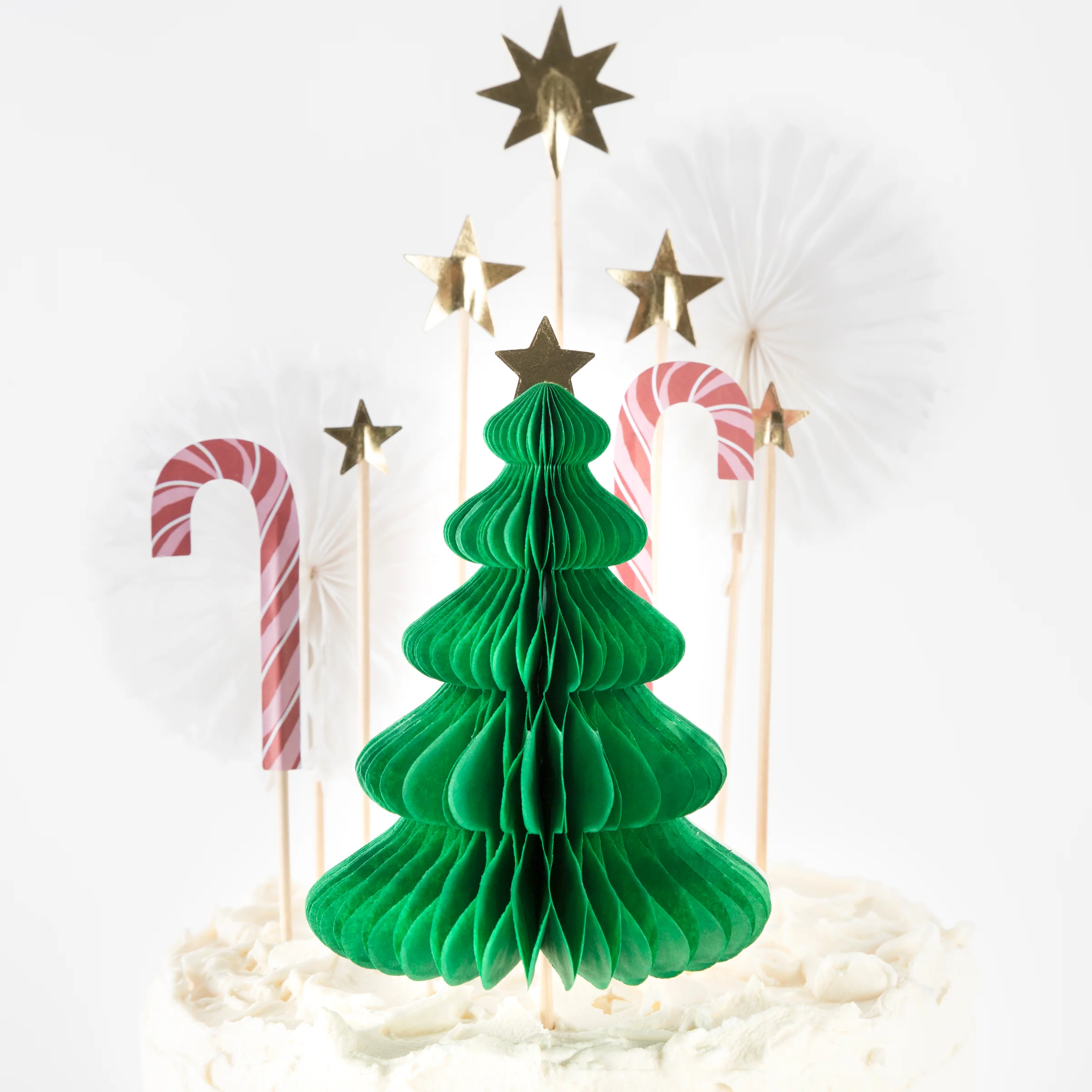 Christmas Honeycomb Cake Topper Set (x 10) - Image 4