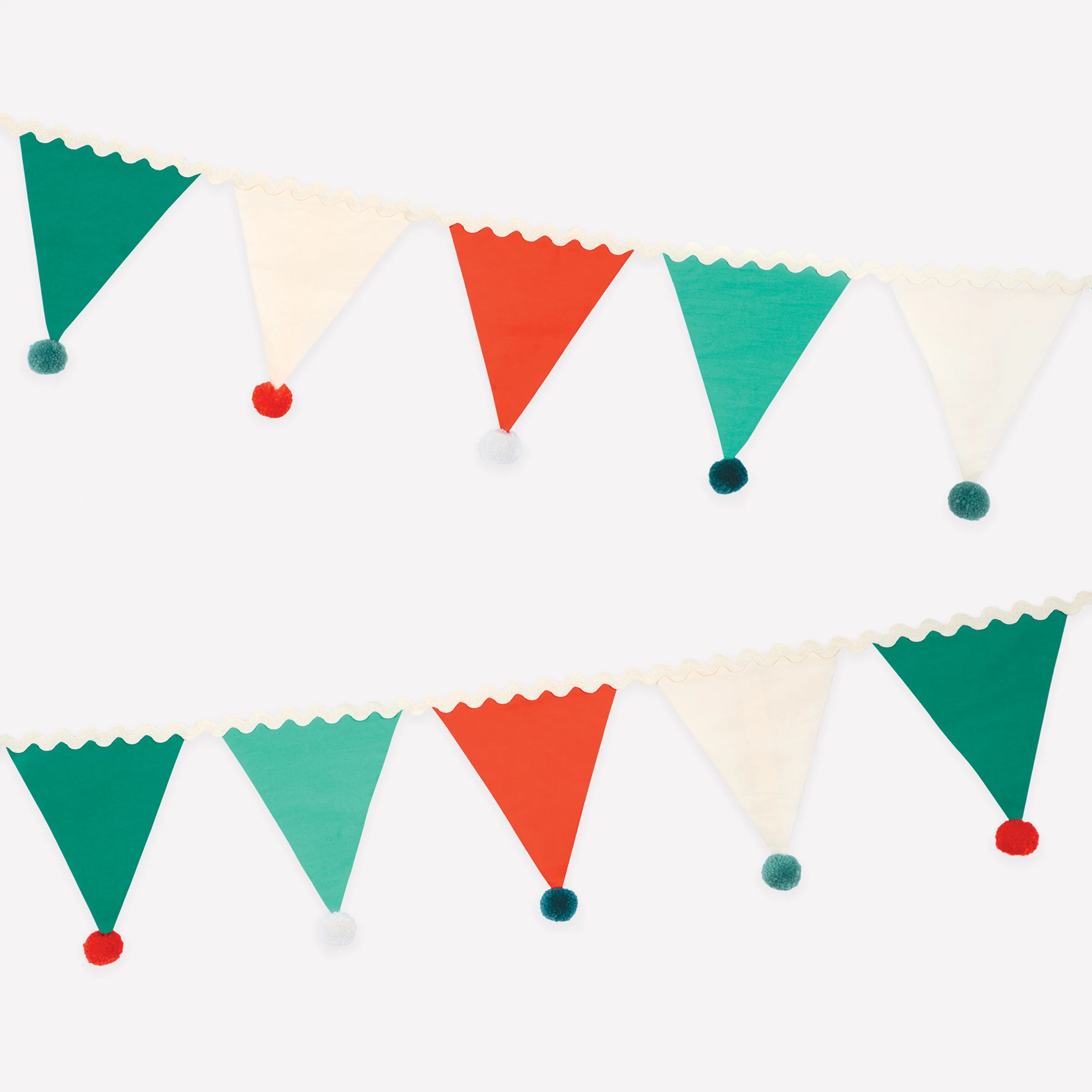 Christmas Pompom Flag Garland