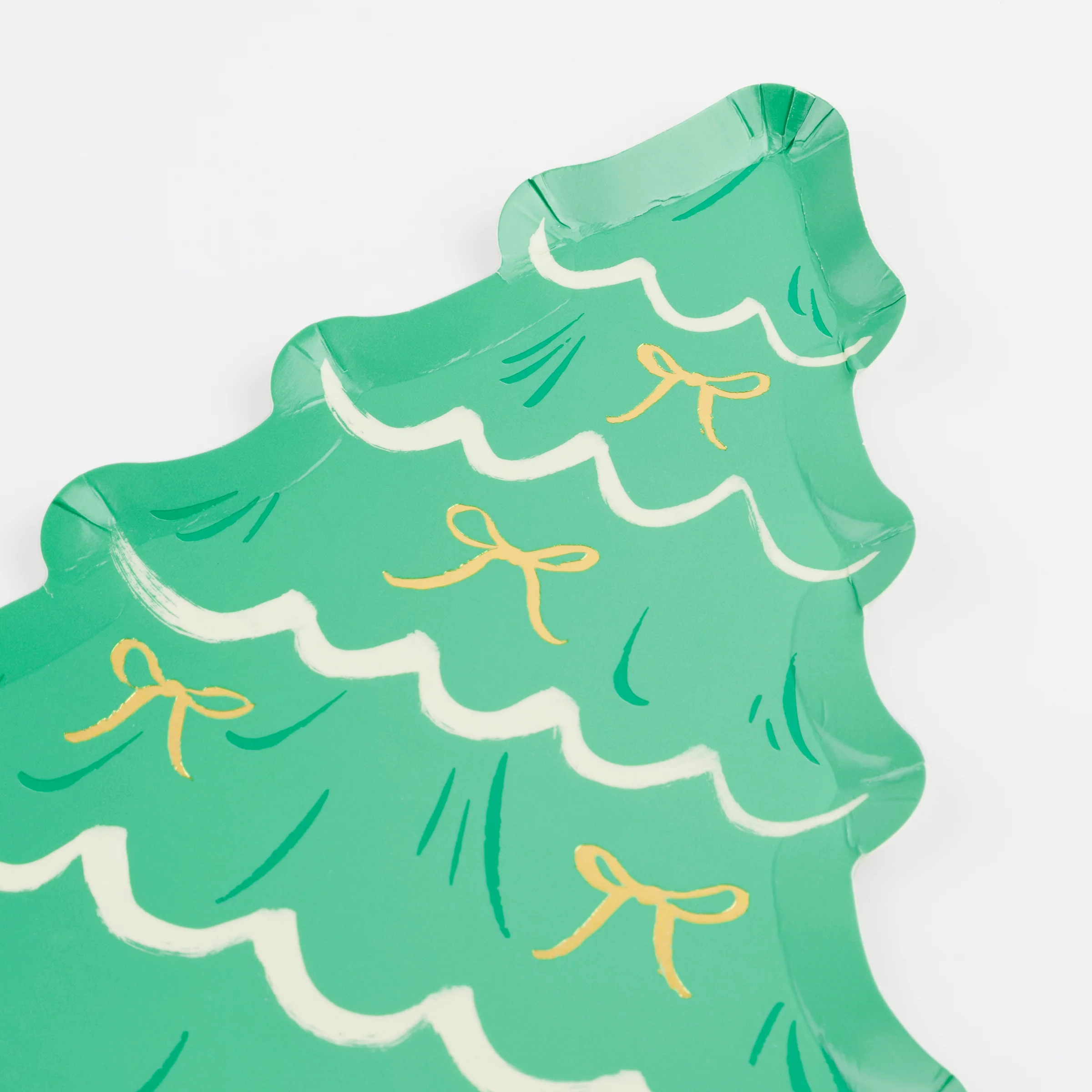 Christmas Tree With Bows Plates (x 8) - Image 3