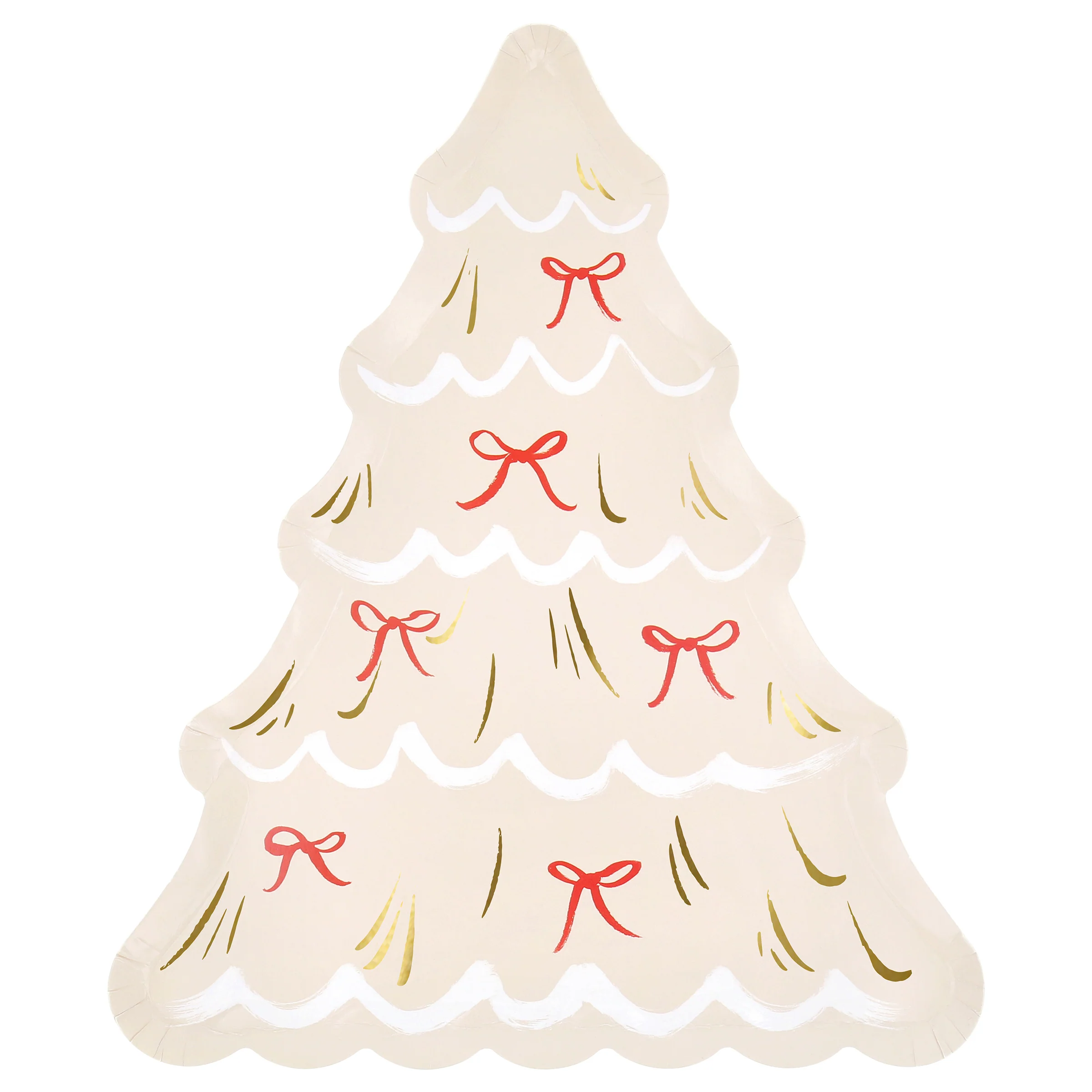 Christmas Tree With Bows Plates (x 8) - Image 7