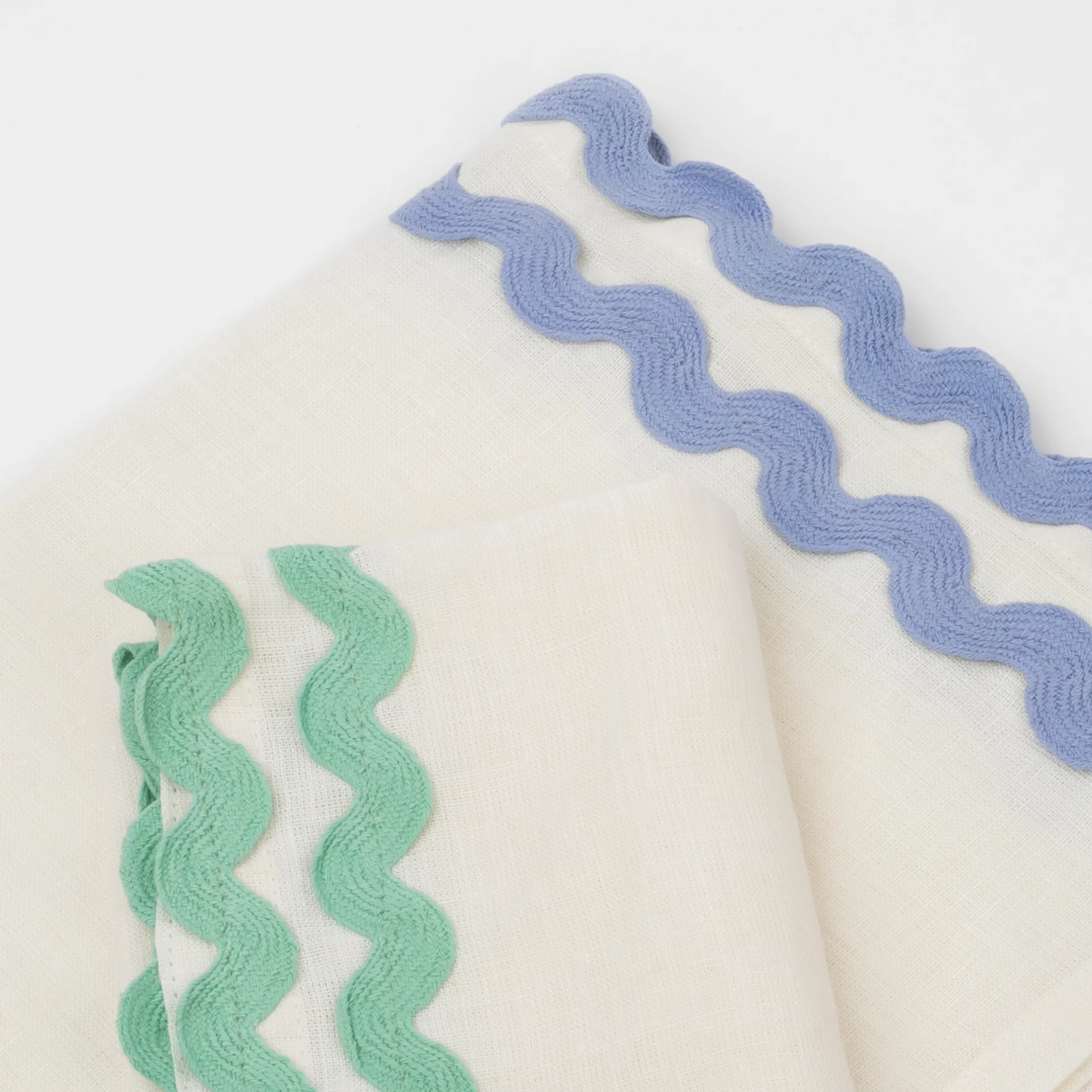 Colourful Ricrac Fabric Napkins (x 6) - Image 4