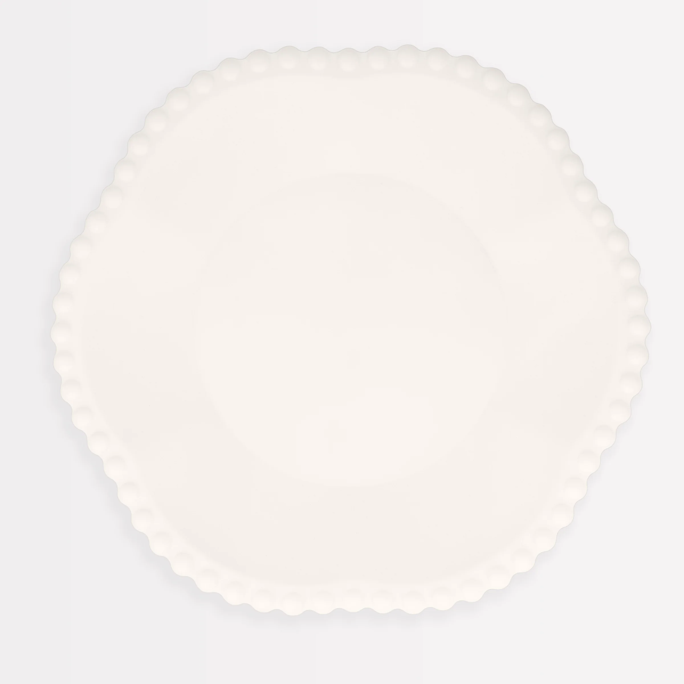 Cream Dot Edged Flower Compostable Dinner Plates (x 8)