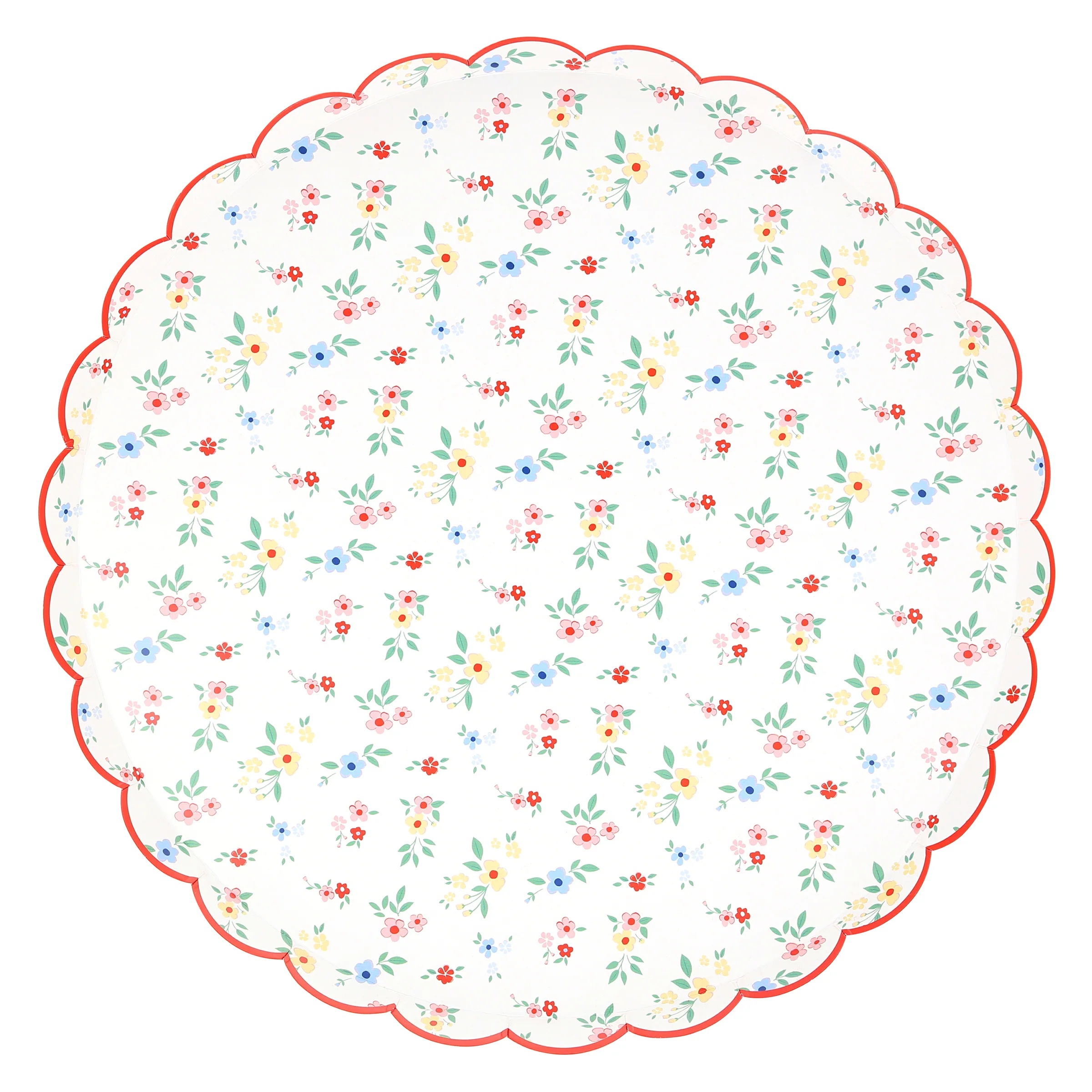 Ditsy Posy Scalloped Dinner Plates (x 8) - Image 4