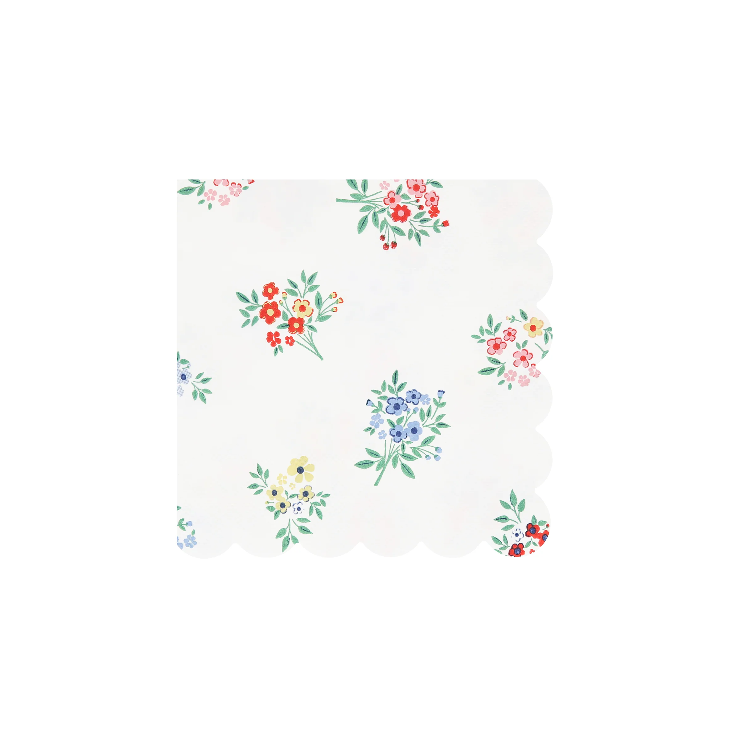 Ditsy Posy Scalloped Small Napkins (x 16) - Image 3