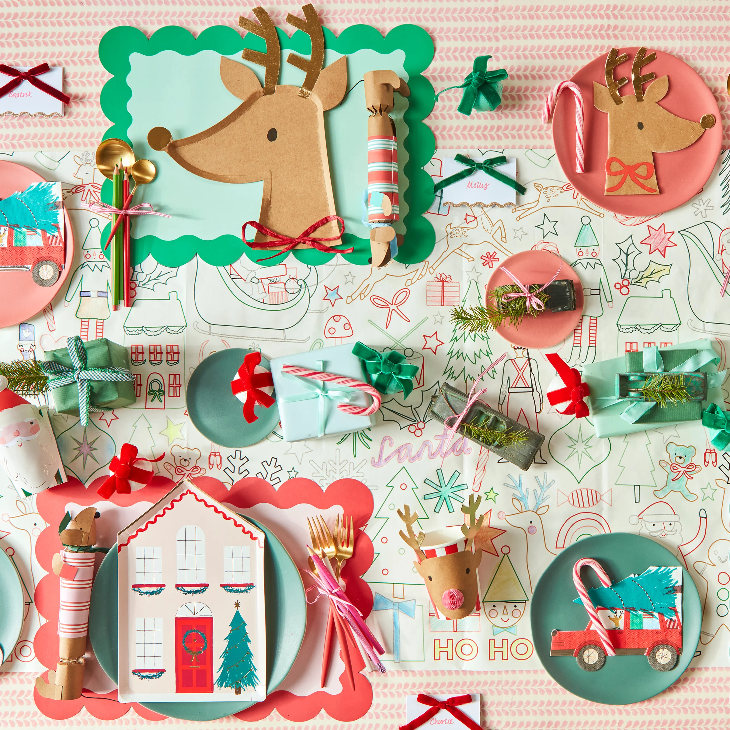 Driving Reindeer Napkins (x 16) - Image 2