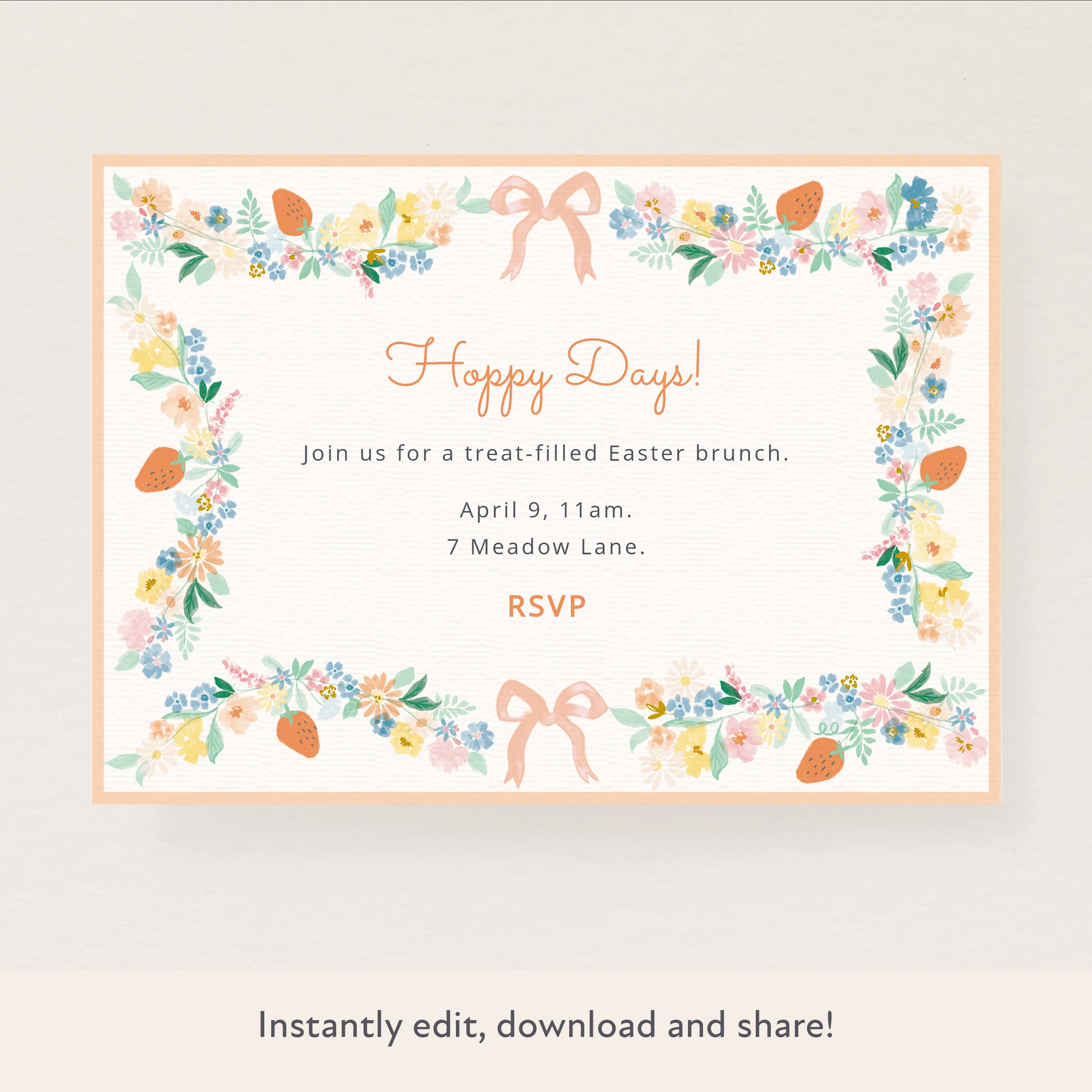 Easter Brunch Download & Print Invitation