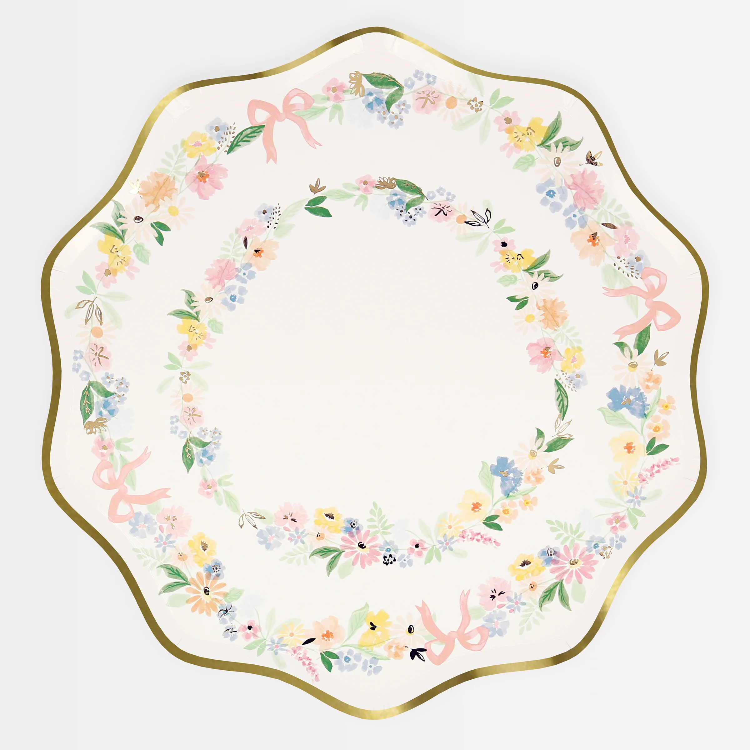 Elegant Floral Dinner Plates (x 8)