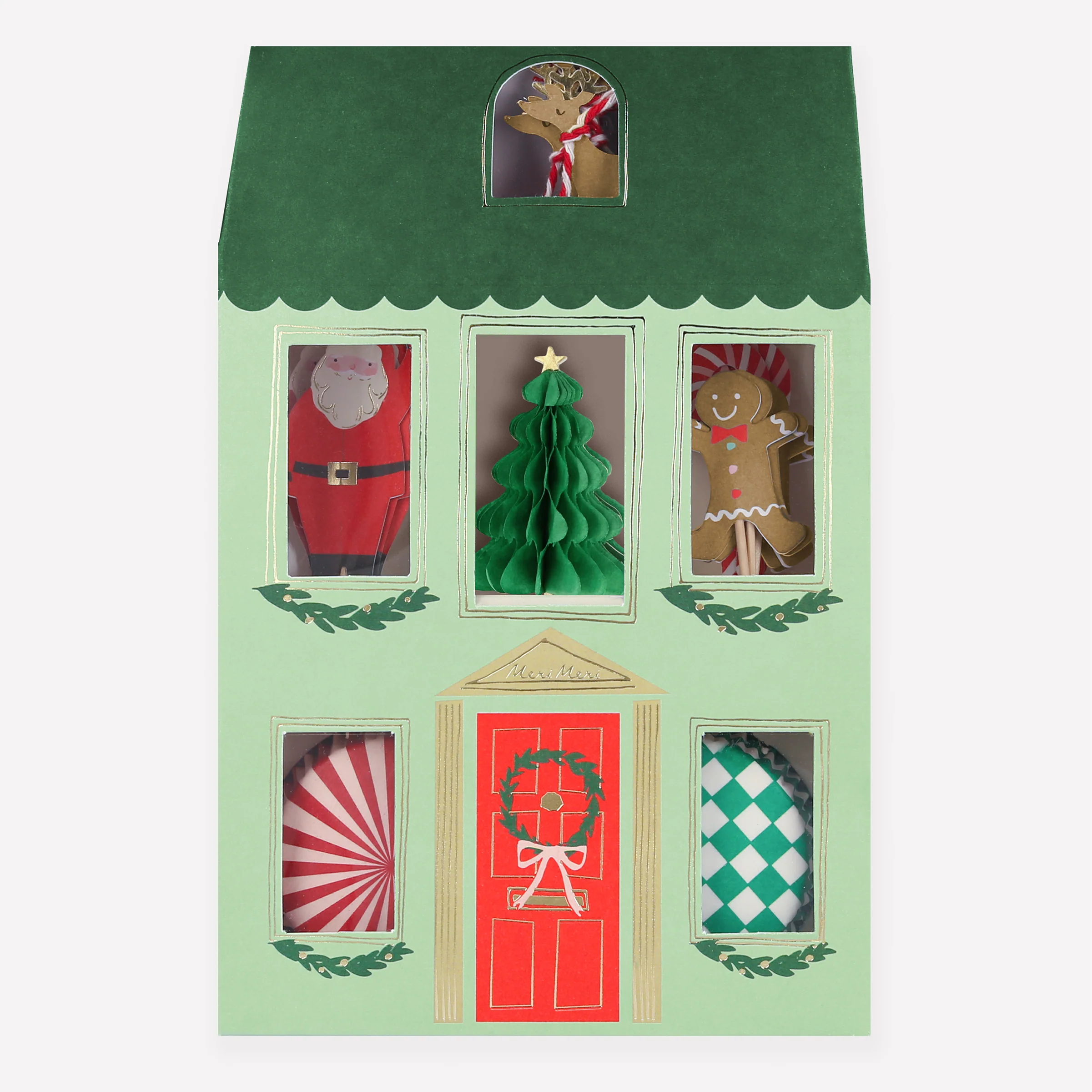 Festive House Cupcake Kit (x 24 toppers) - Image 2