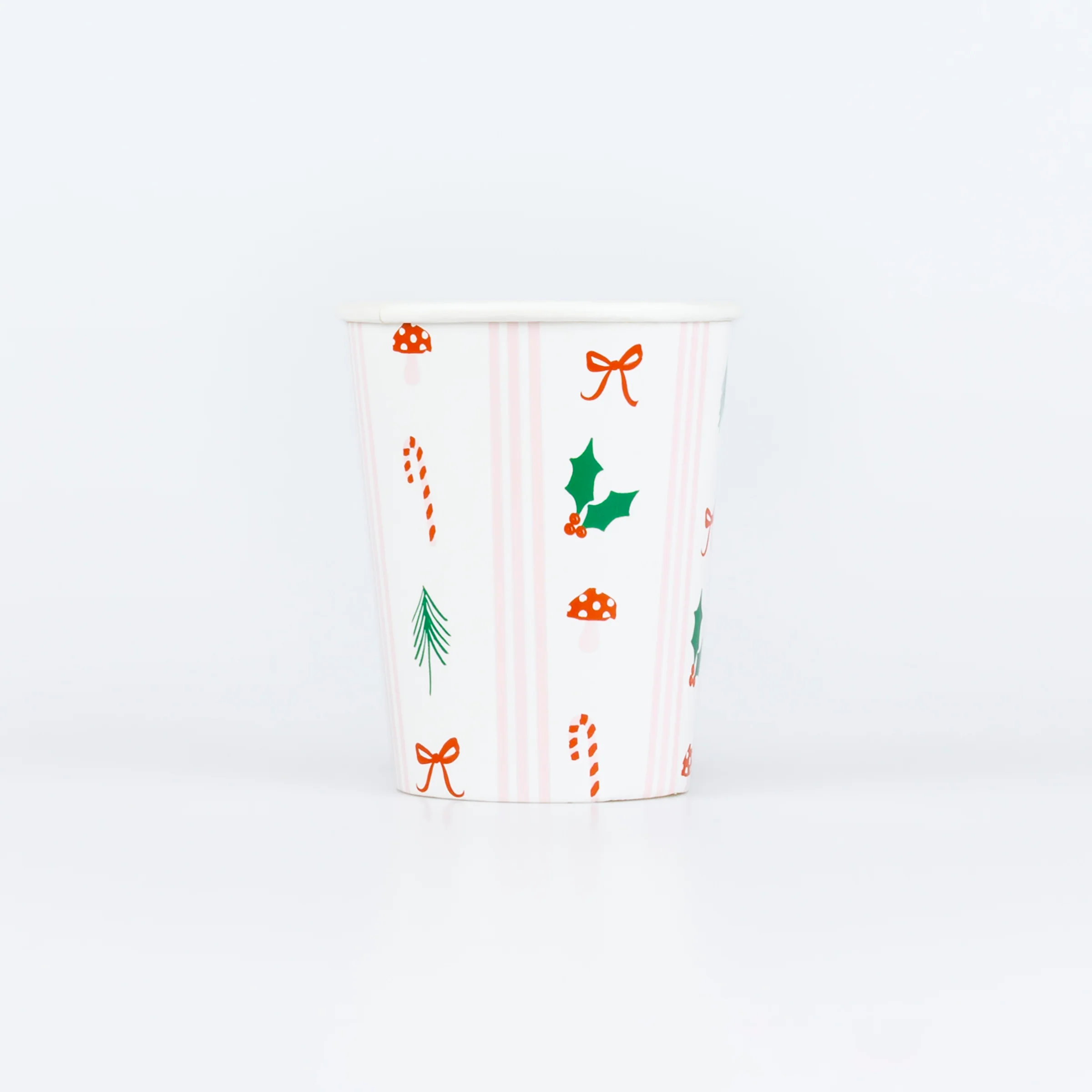Festive Icon Stripes Cups (x 8)