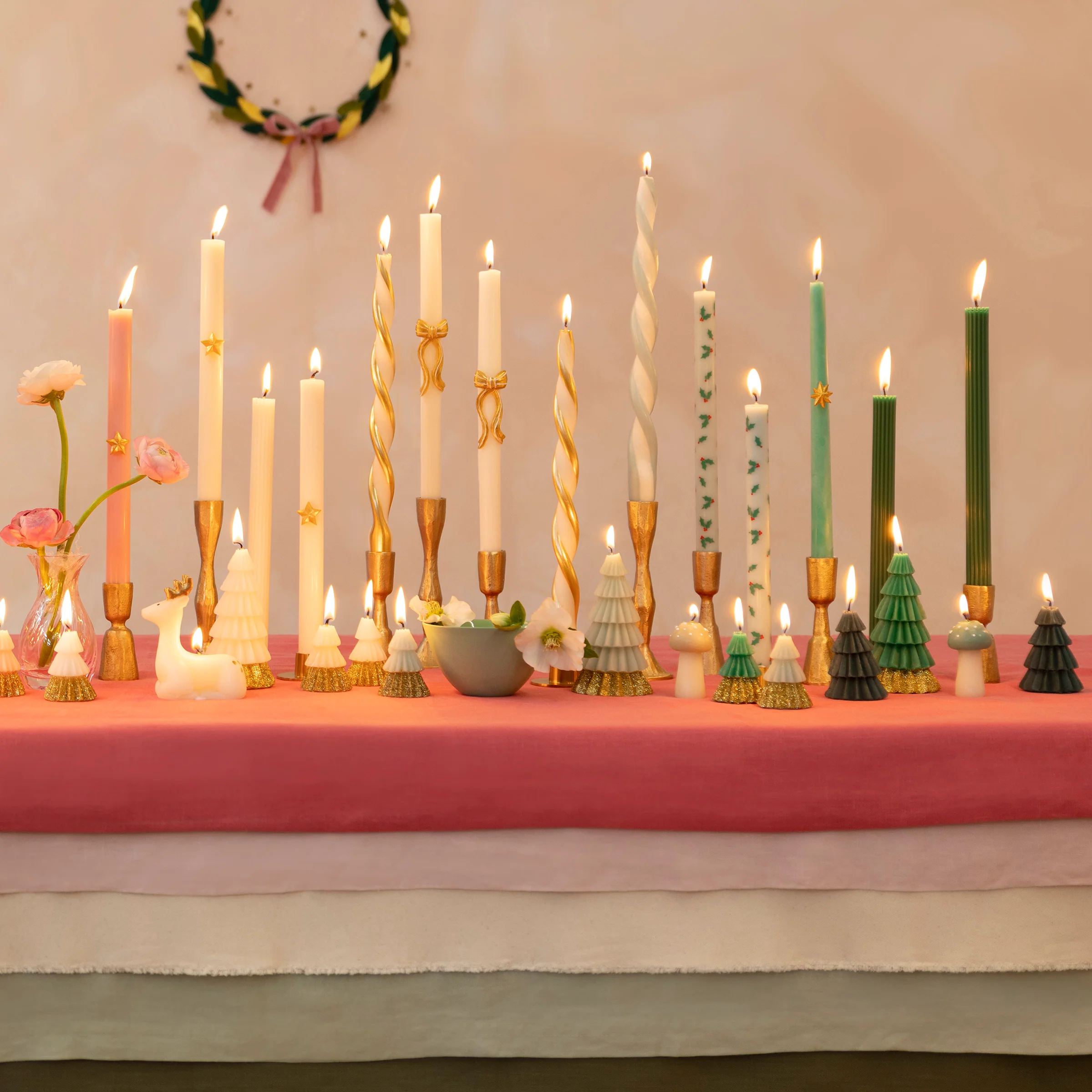 Festive Icons Table Candles (x 8) - Image 3