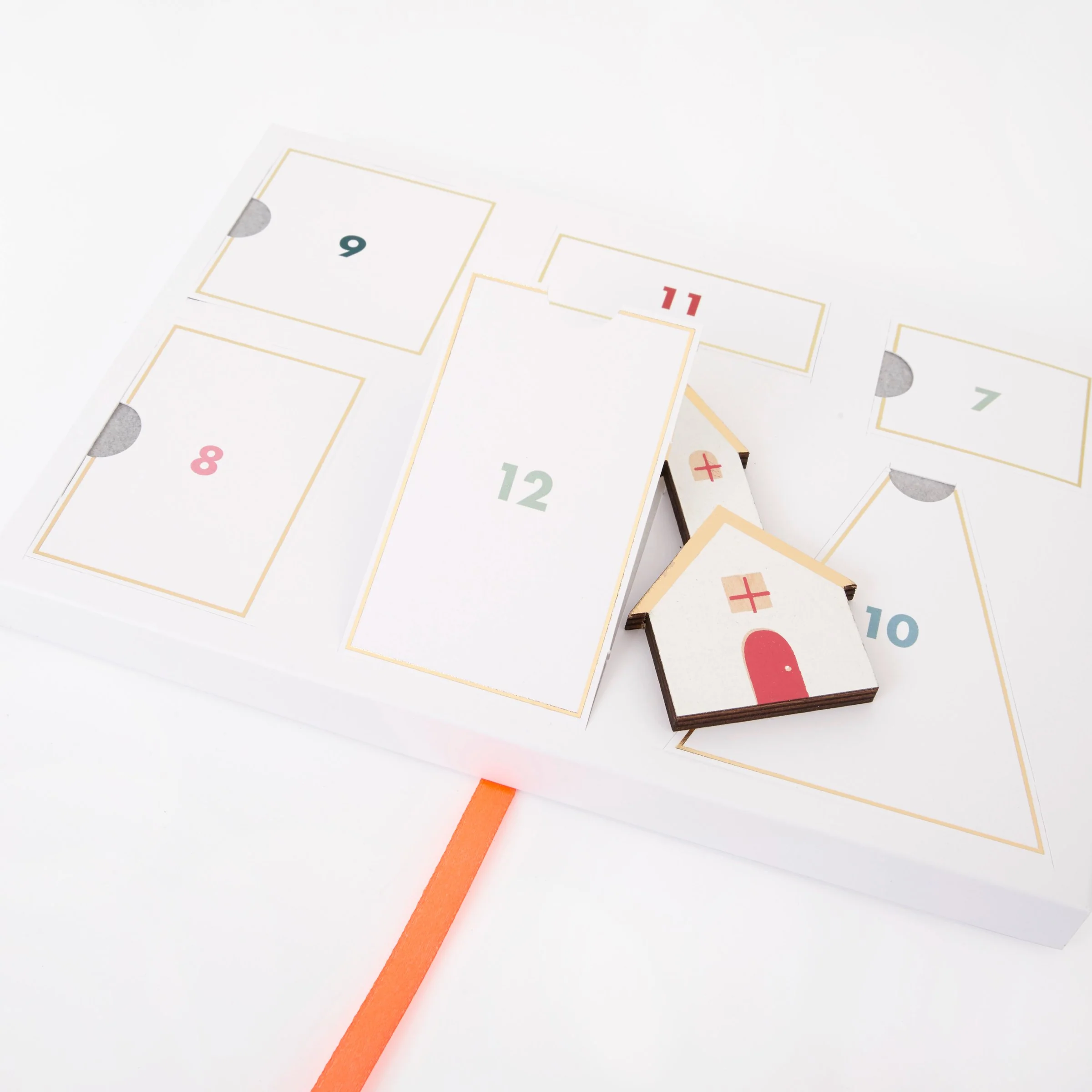 Festive Village Wooden Advent Calendar - Image 4