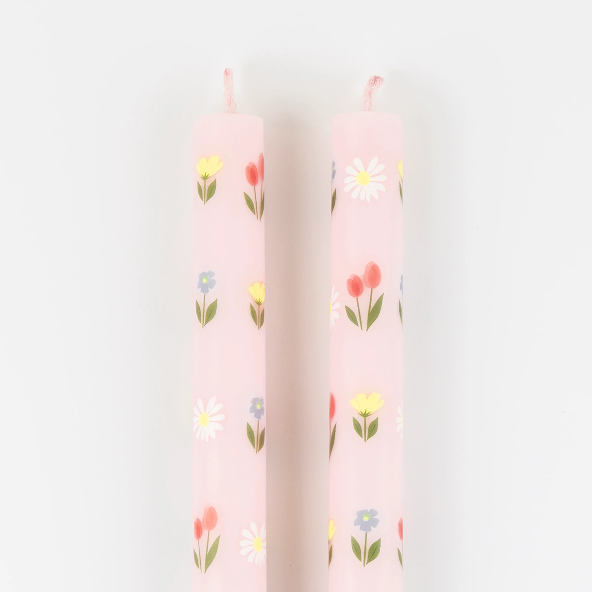 Floral Pattern Table Candles (x 2) - Image 3