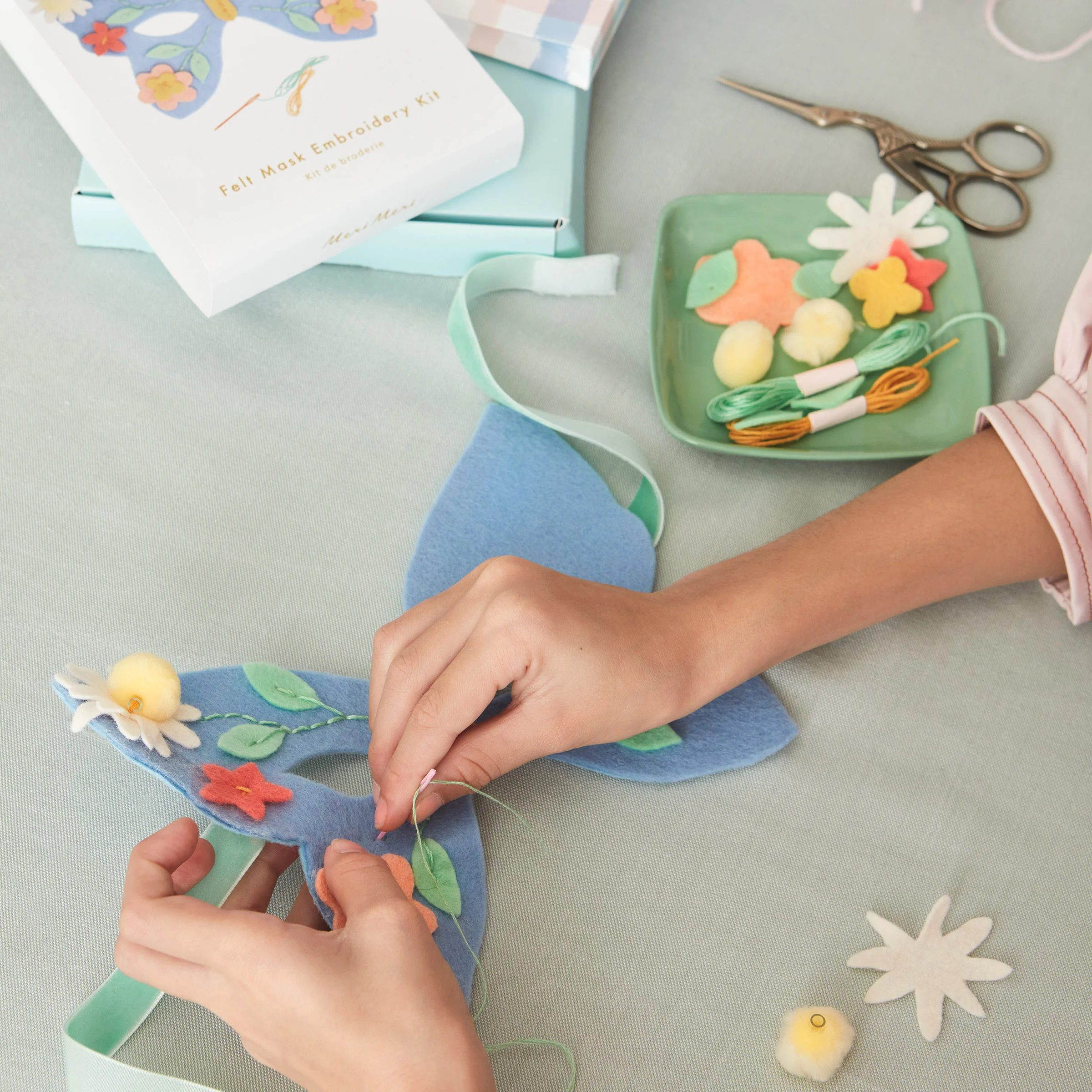 Flower Embroidery Butterfly Mask Kit - Image 3