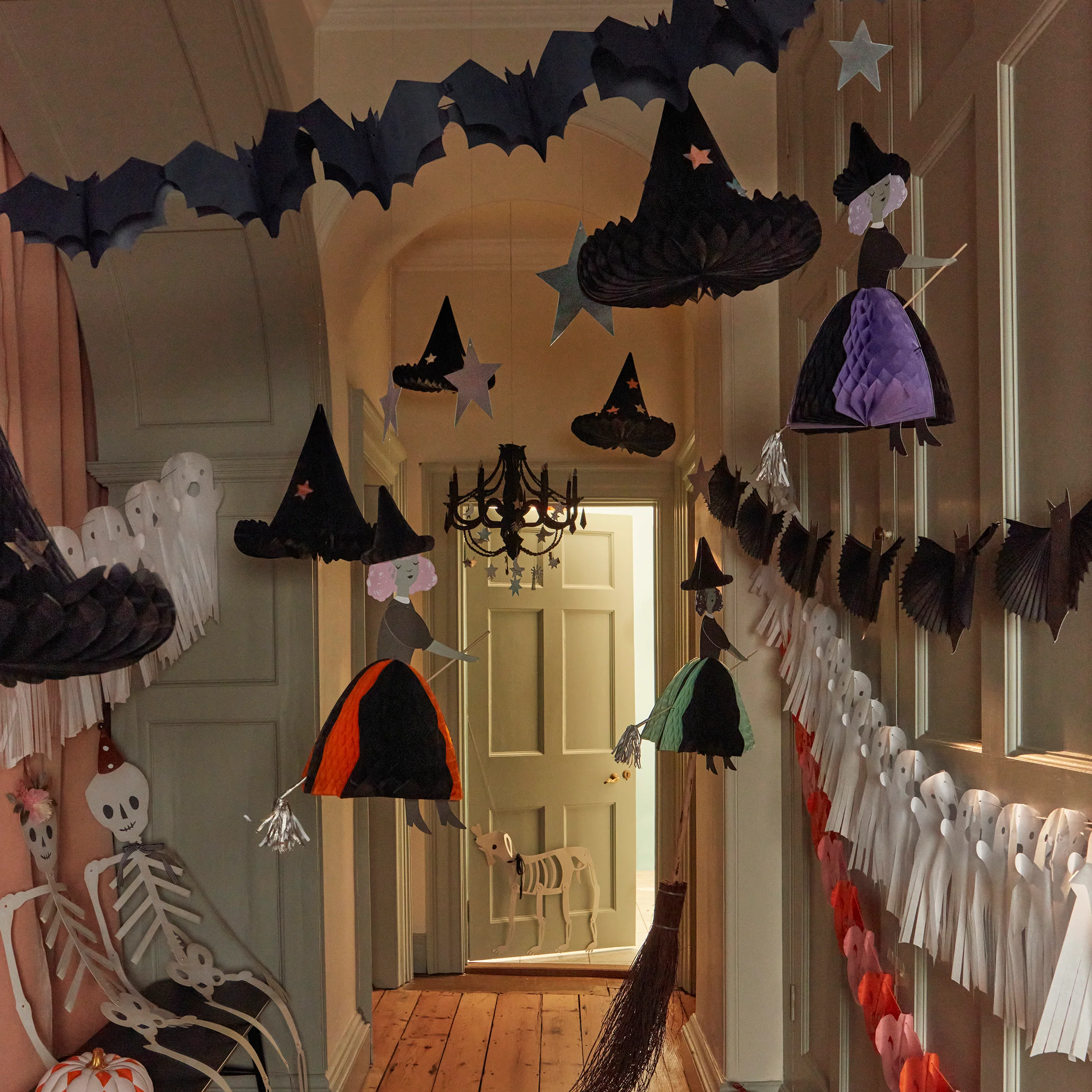 Flying Honeycomb Witch Decorations (x 3) - Image 2