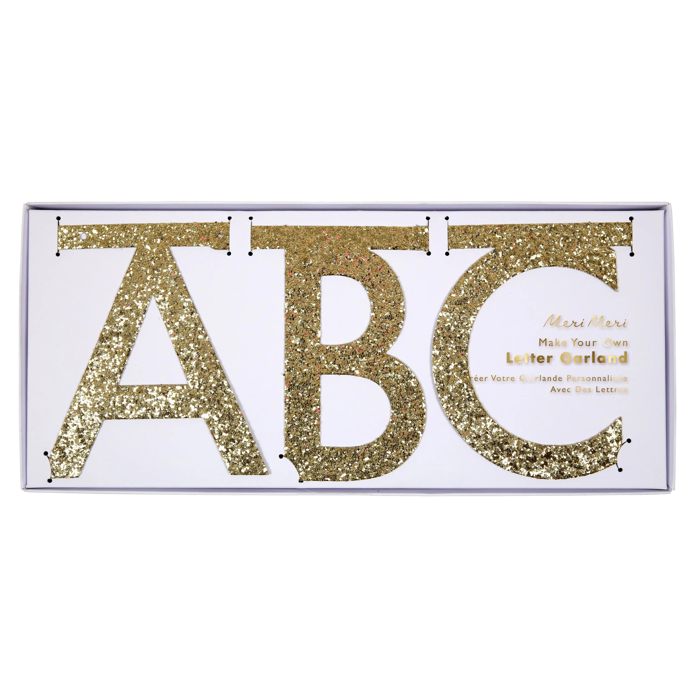 Gold Glitter Letter Garland Set - Image 5