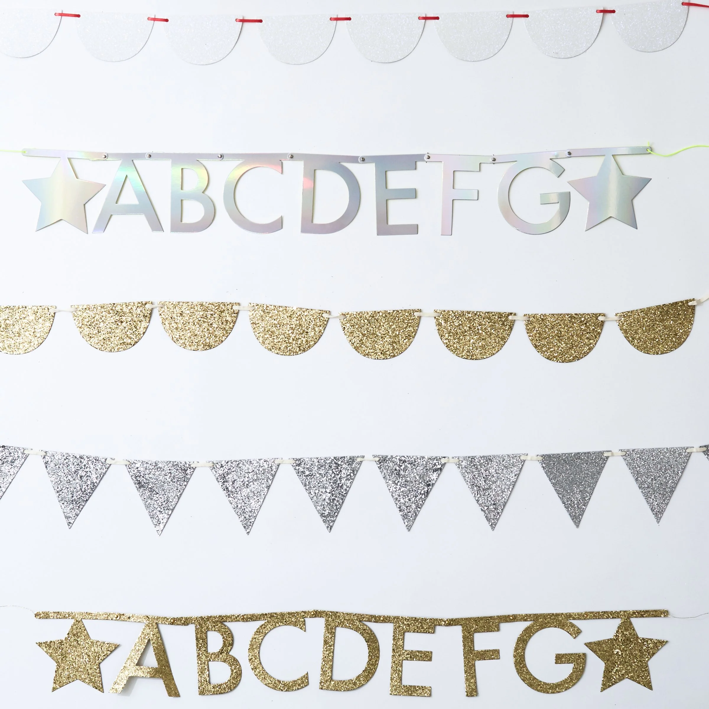 Gold Glitter Letter Garland Set - Image 6
