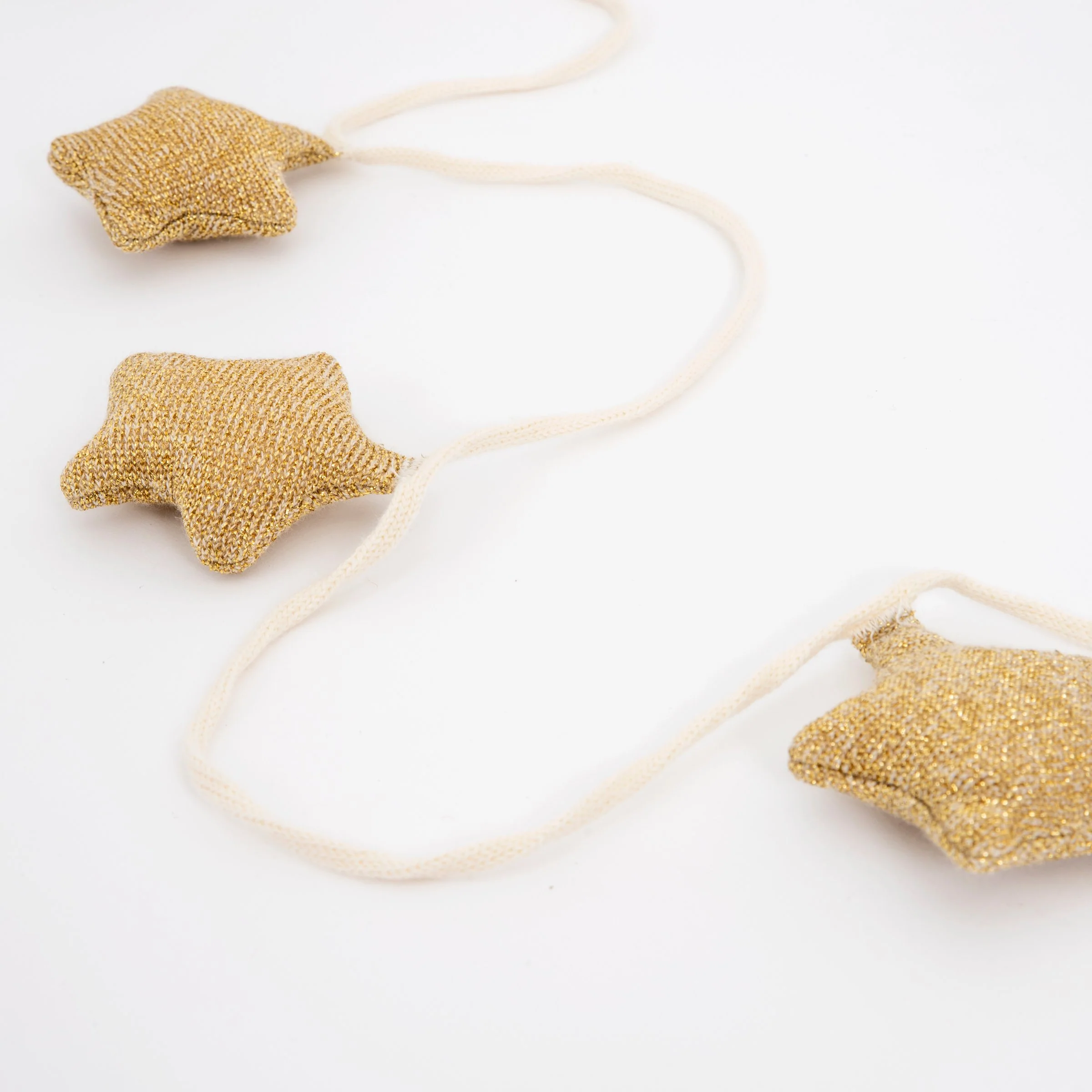 Gold Knitted Star Garland - Image 2