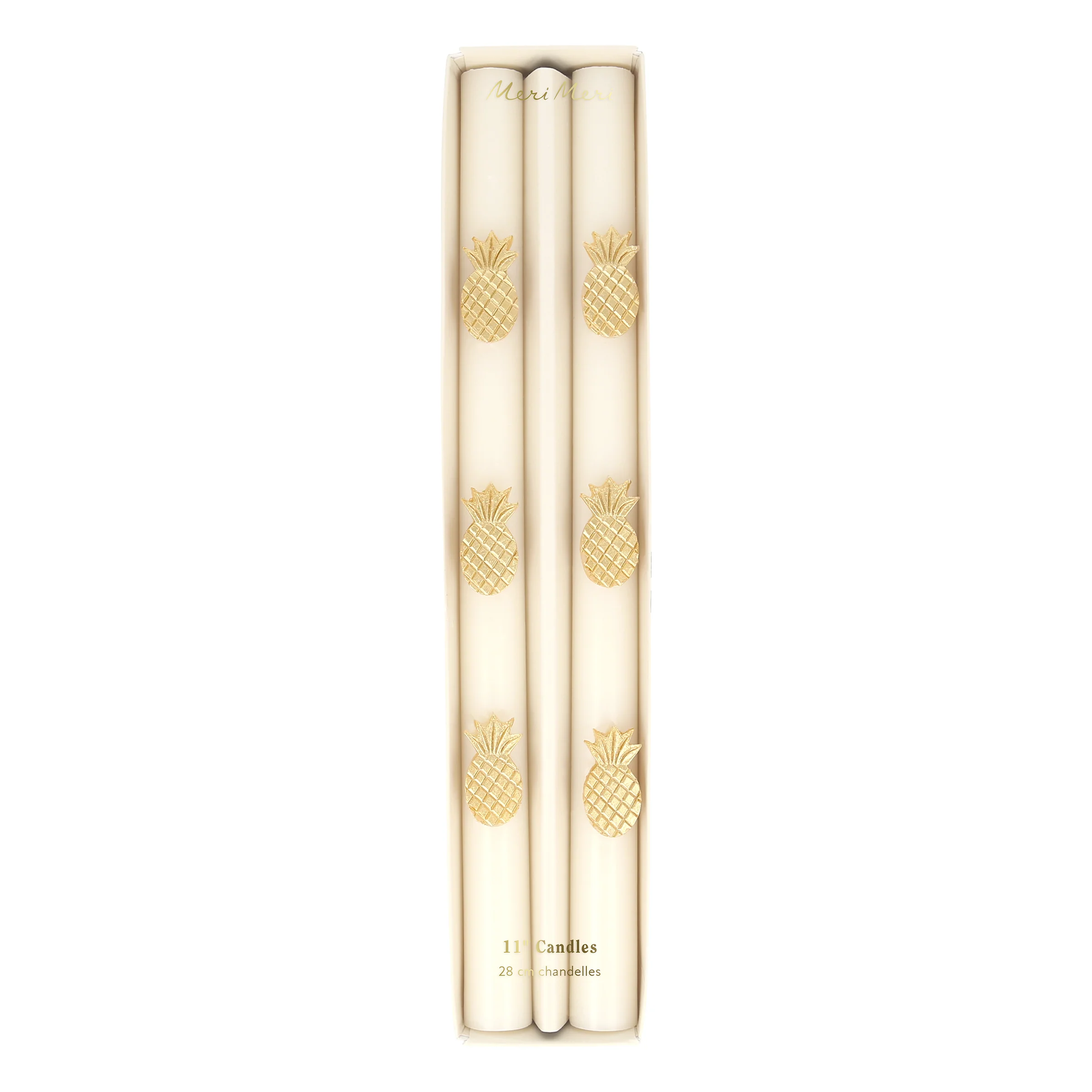 Gold Pineapple Table Candles (x 2) - Image 4