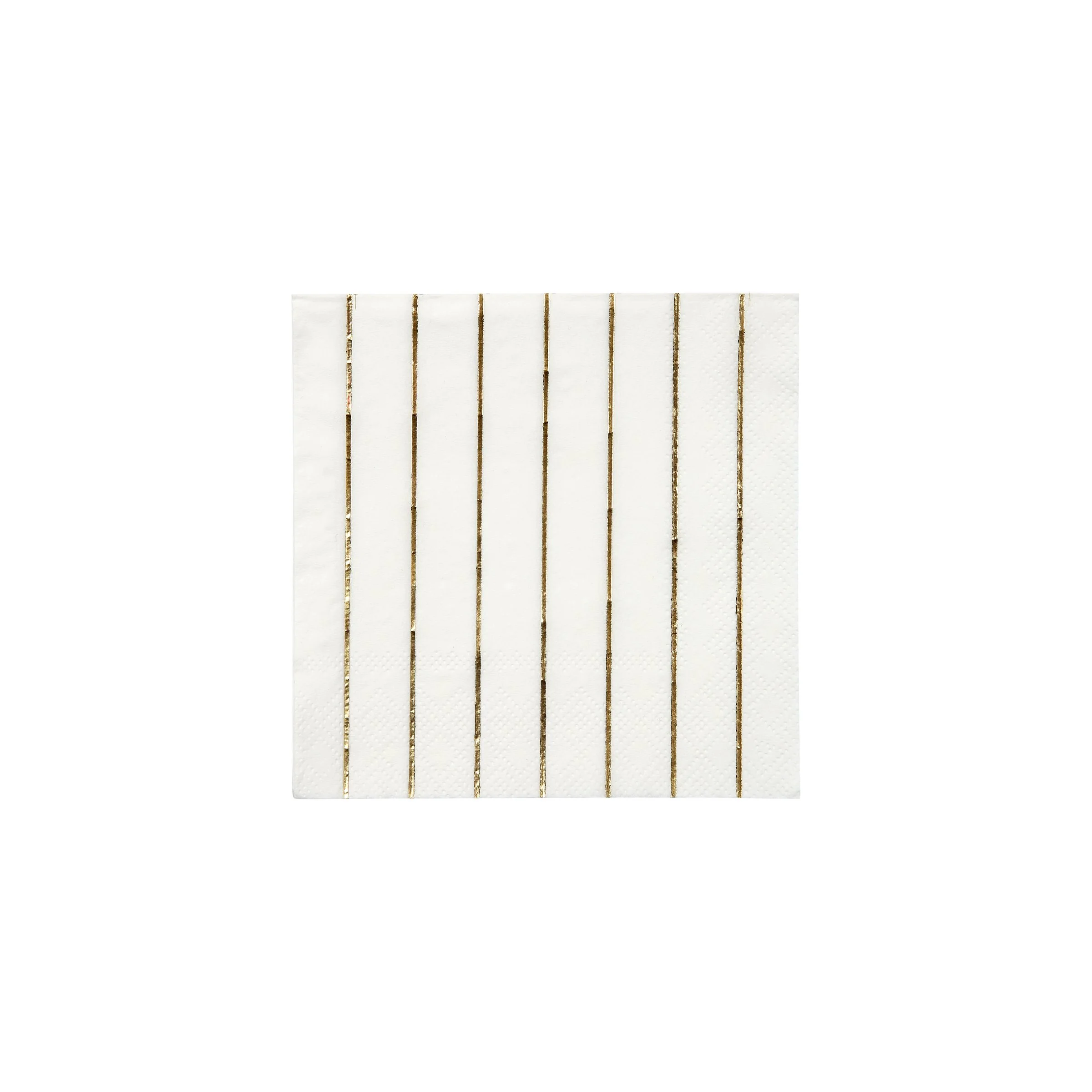 Gold Stripe Small Napkins (x 16)