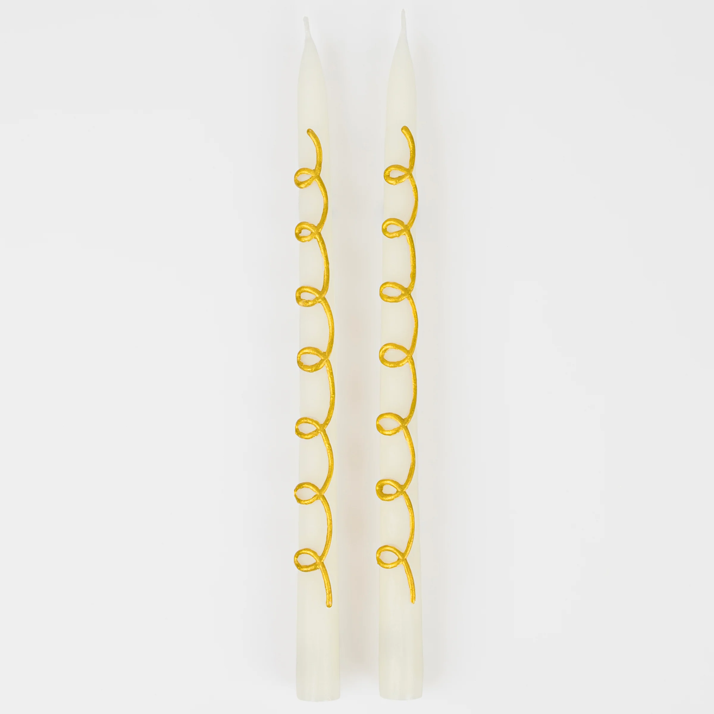 Gold Swirl Taper Candles (x 2) - Image 5