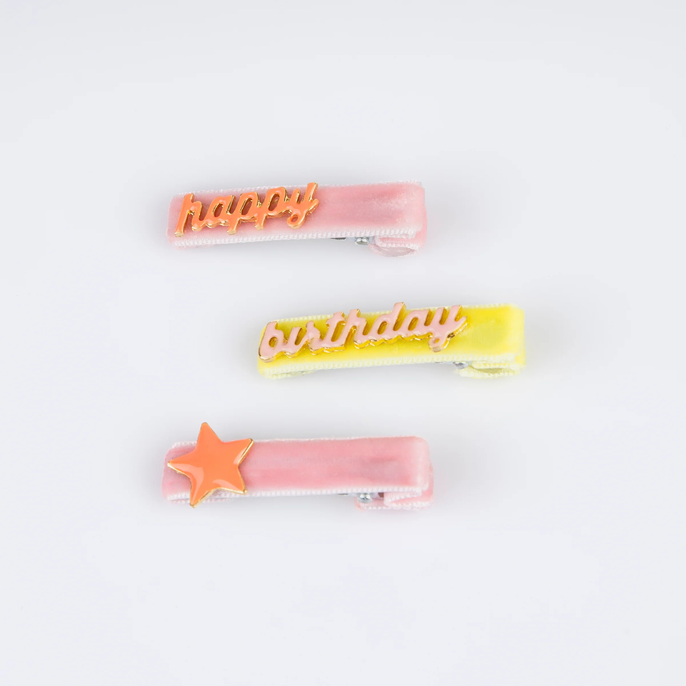 Happy Birthday Enamel Hair Clips (x 6) - Image 4