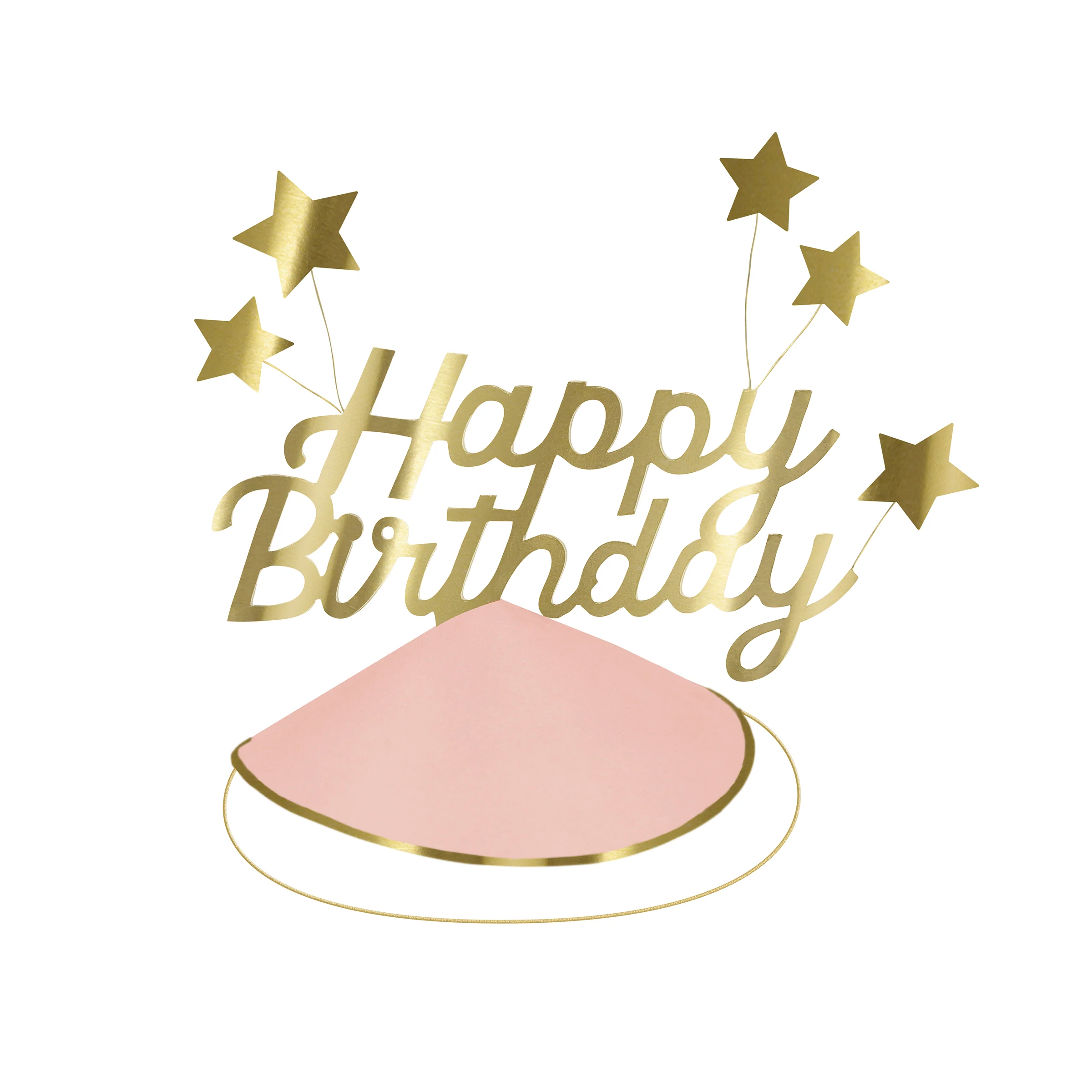 Happy Birthday & Foil Star Party Hats (x 6) - Image 8