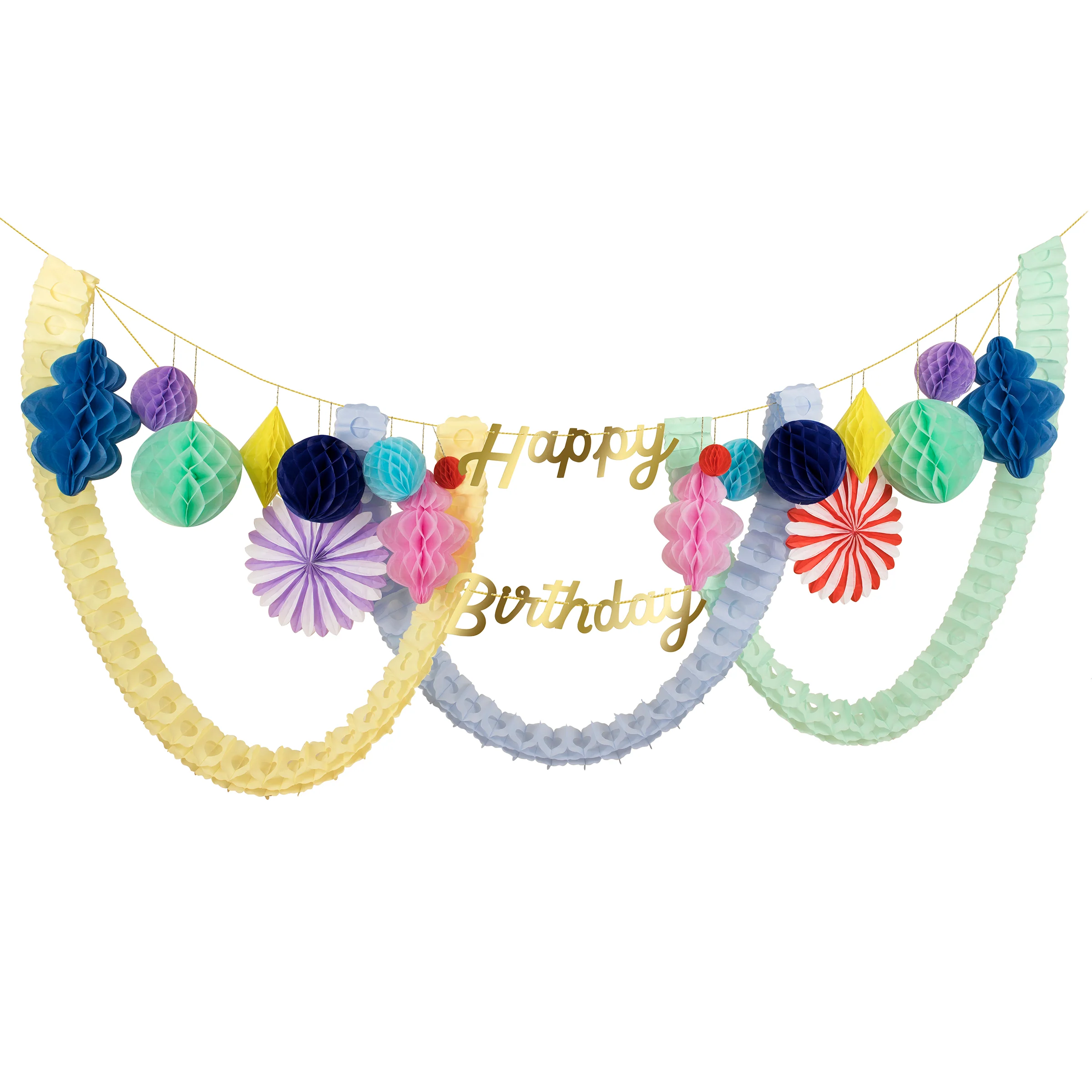 Happy Birthday Honeycomb Garland - Image 3