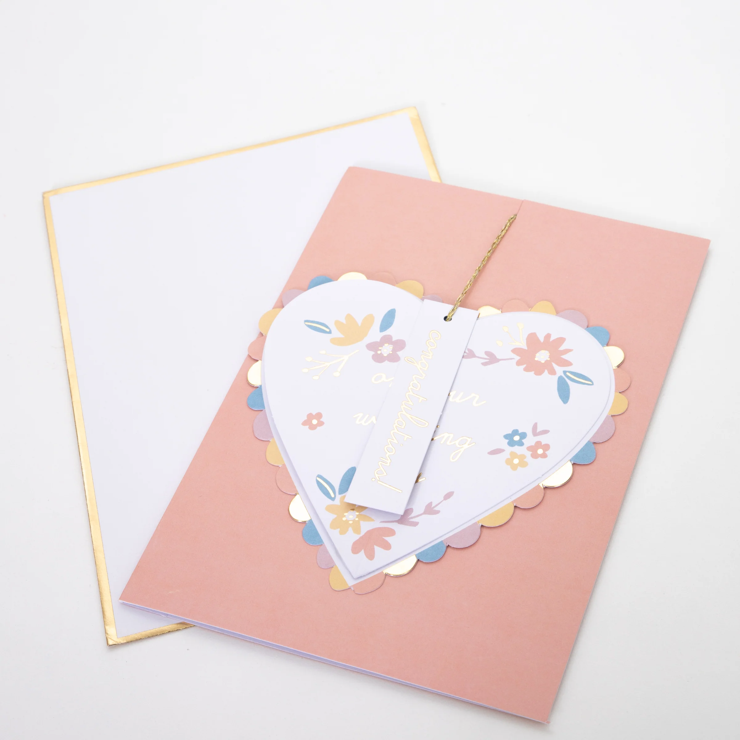Honeycomb Heart Wedding Card - Image 3