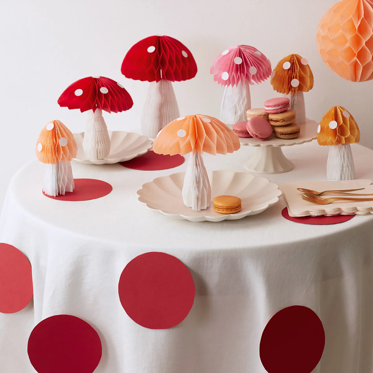 Honeycomb Mushroom Decorations (x 10) - Image 2