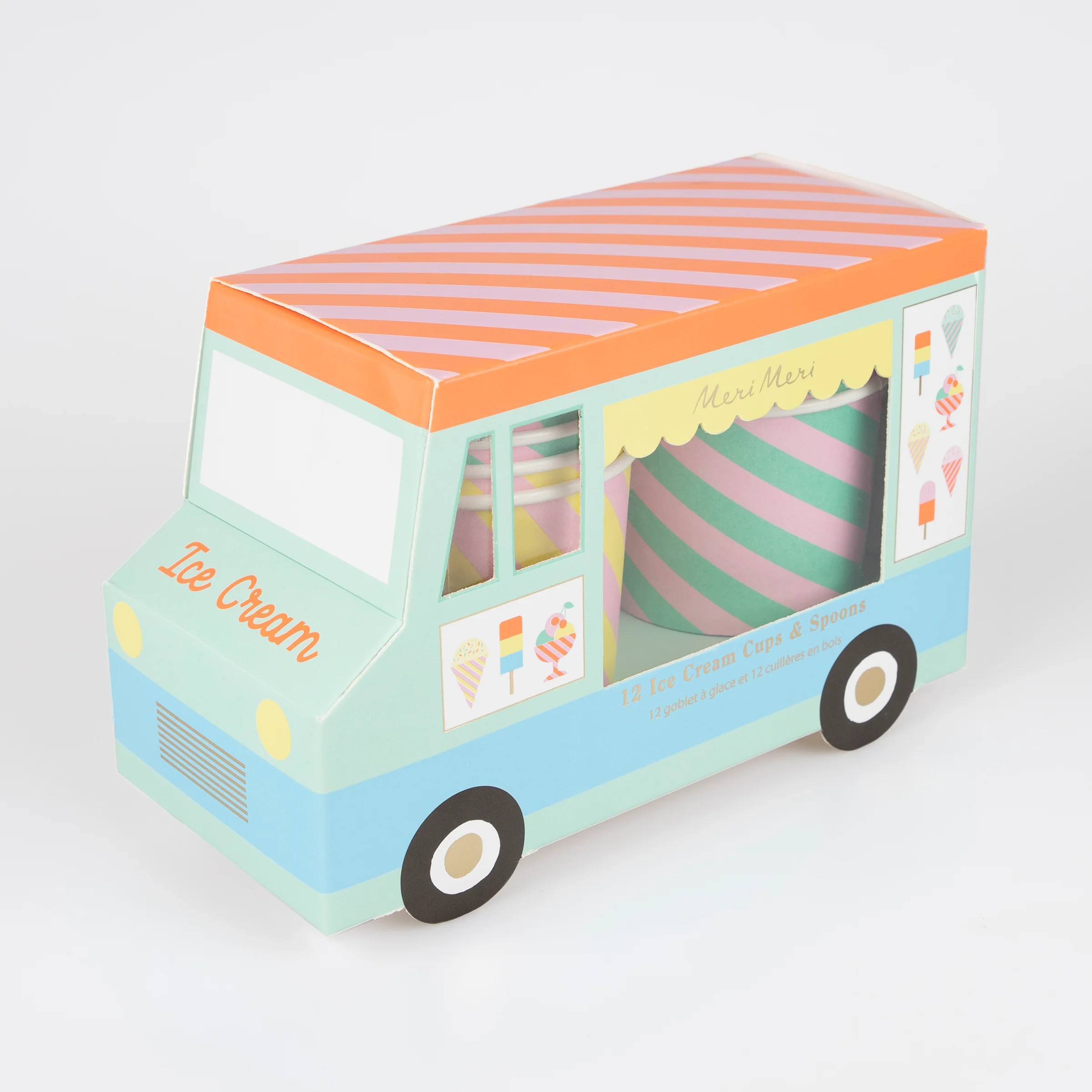 Ice Cream Cups & Spoons (x 12) - Image 3