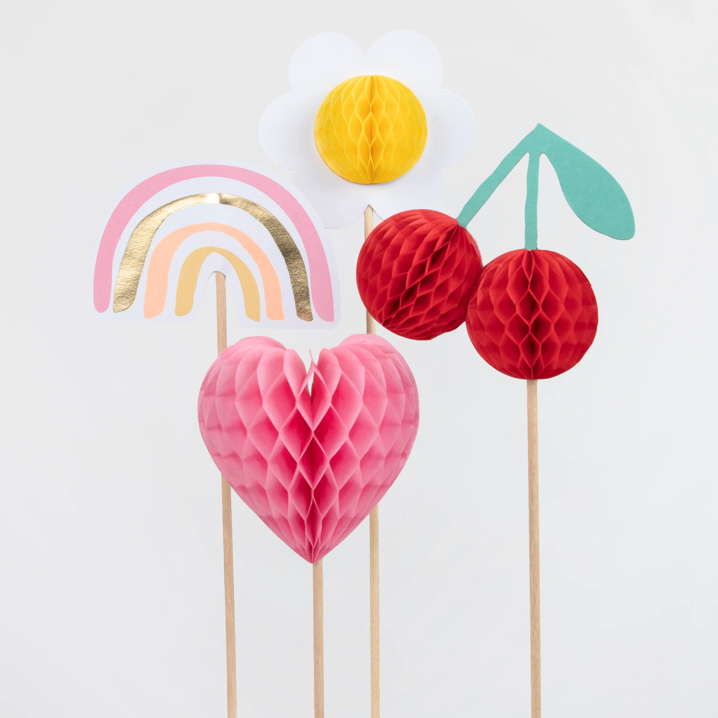 Happy Icons Cake Toppers (x 4) - Image 2