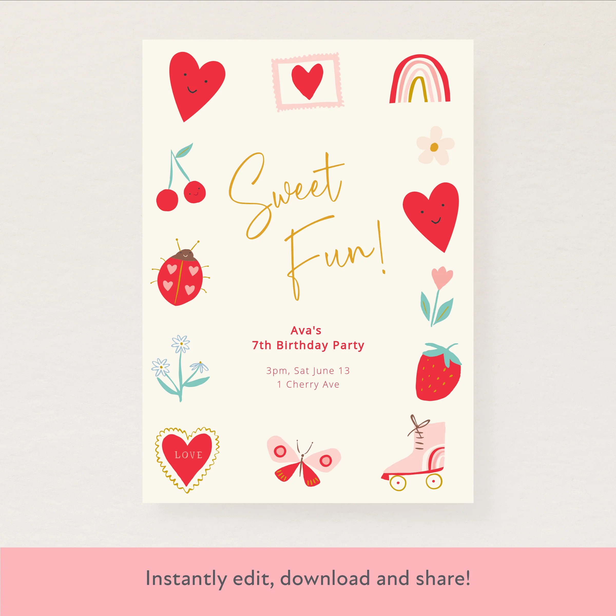 Kids' Icon Download & Print Invitation