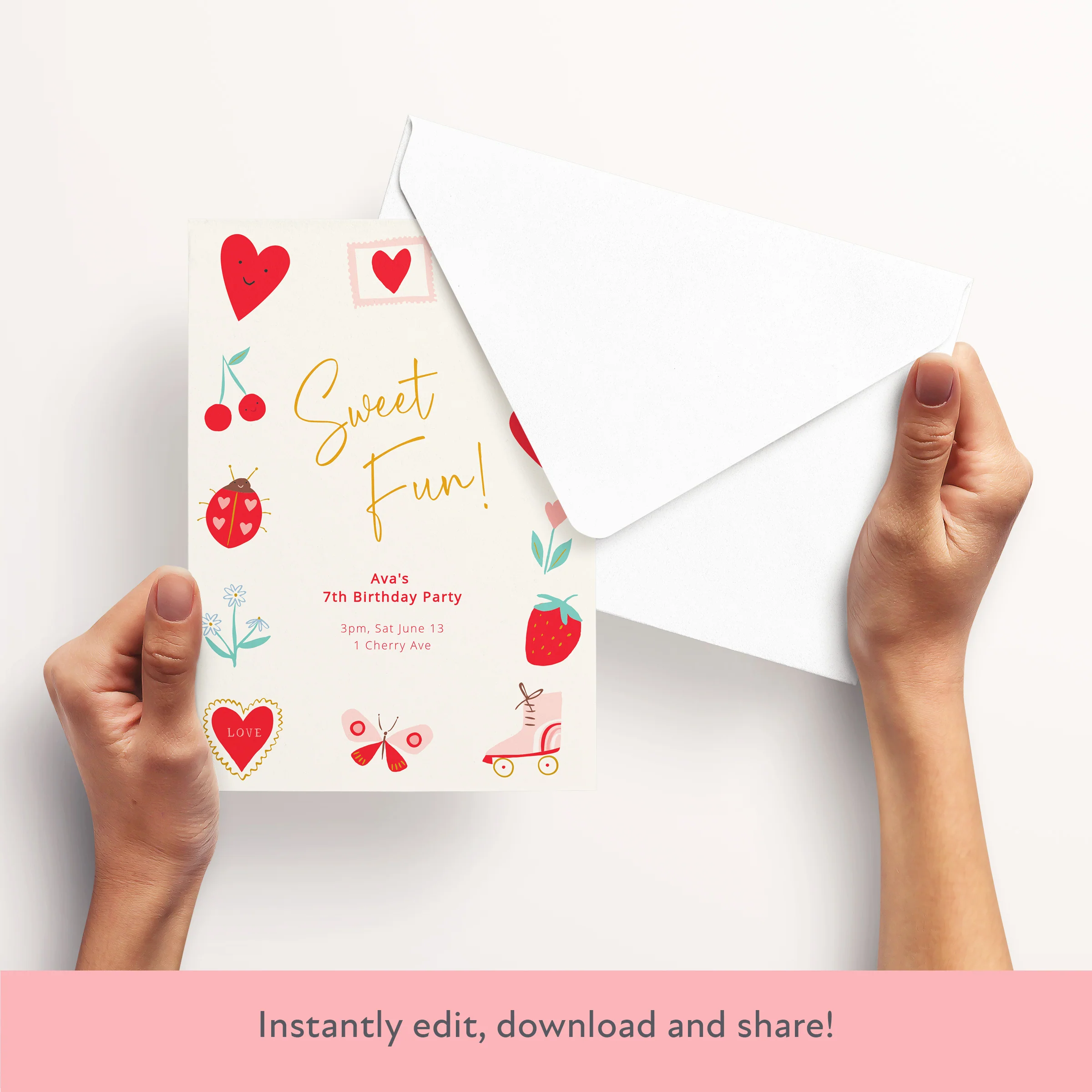 Kids' Icon Download & Print Invitation - Image 3