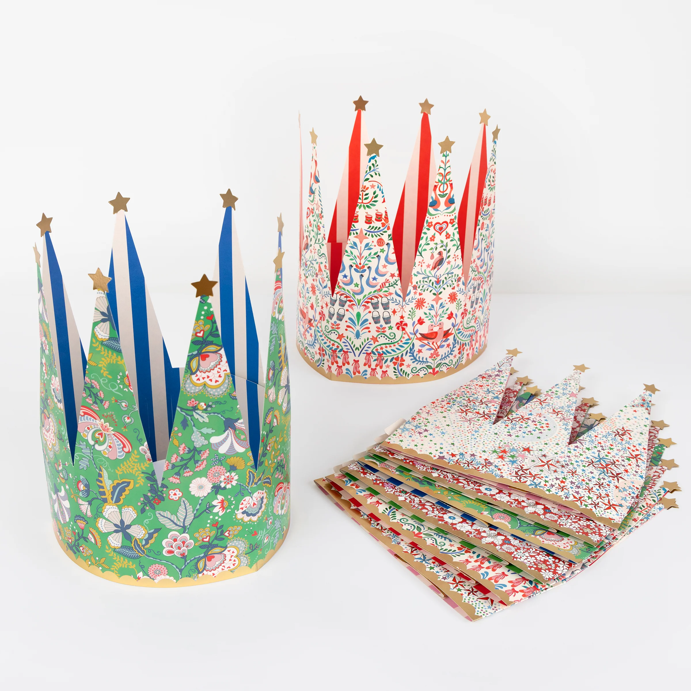 Meri Meri x Liberty Festive Party Crowns (x 8) - Image 3