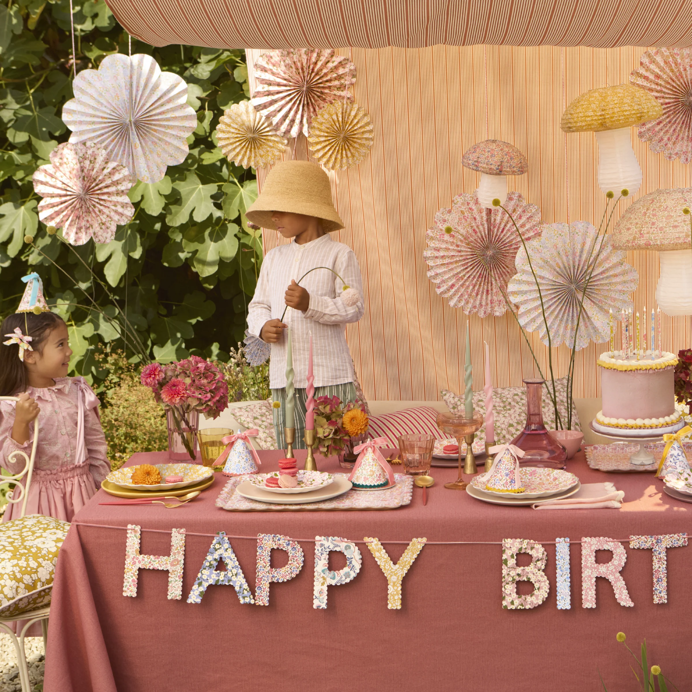 Meri Meri x Liberty Happy Birthday Garland - Image 2
