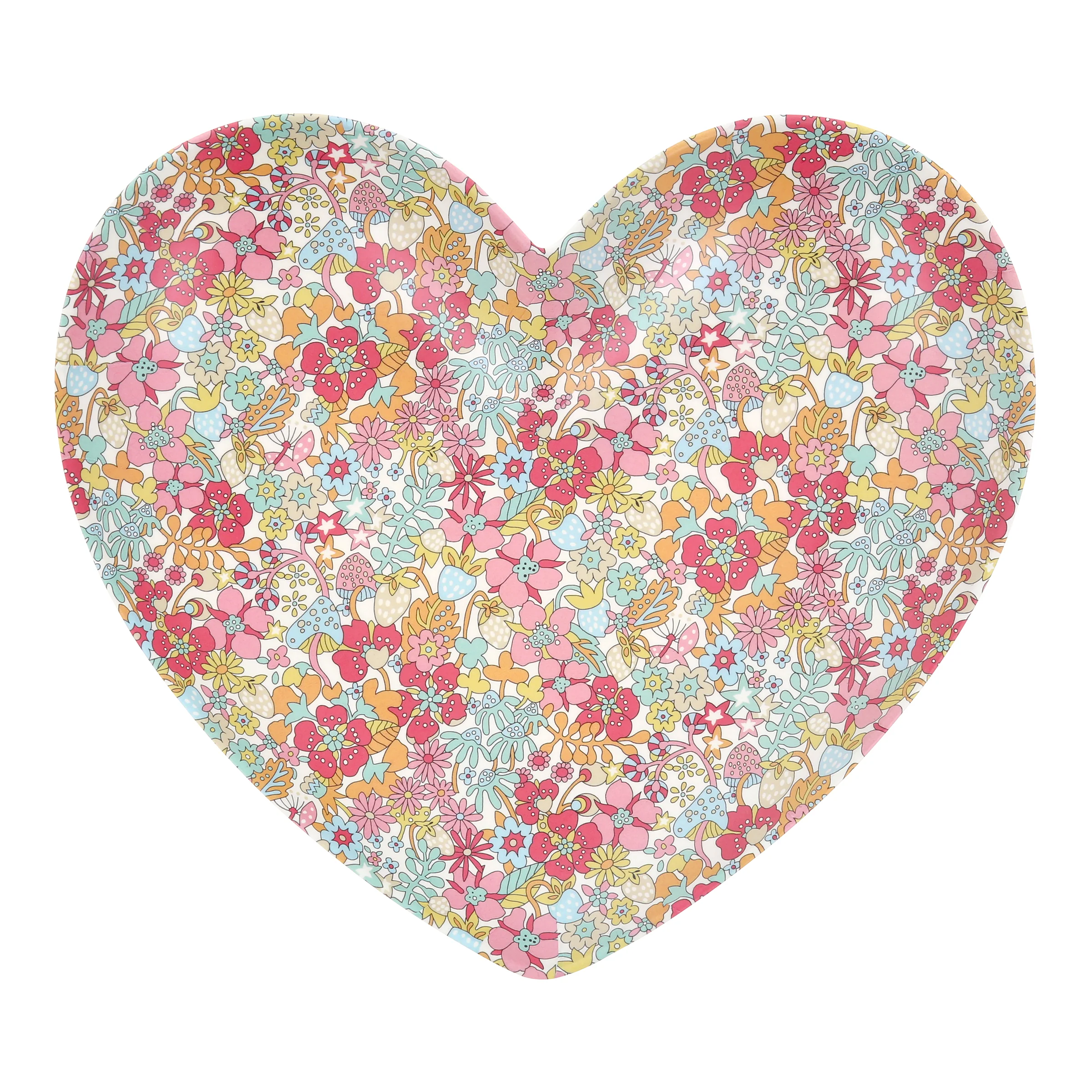 Meri Meri x Liberty Mixed Set Reusable Heart Plates (x 4) - Image 5