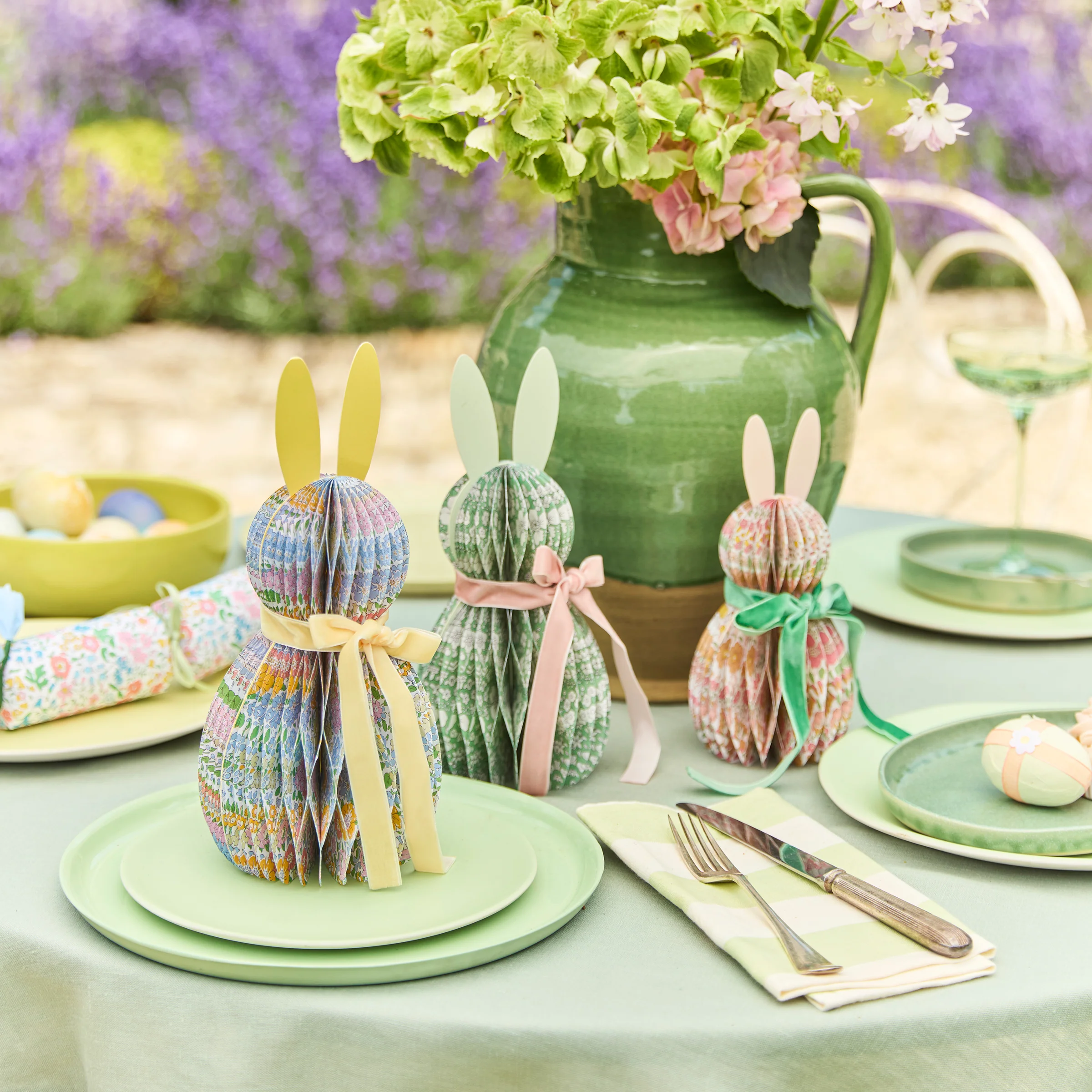 Meri Meri x Liberty Paper Honeycomb Bunnies (x 3) - Image 2