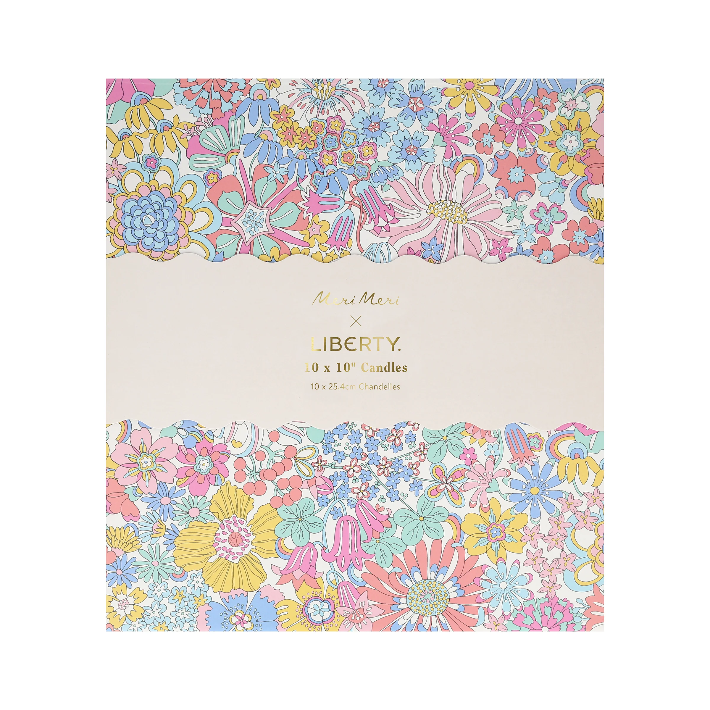 Meri Meri x Liberty Rainbow Garden Candle Gift Box (x 10) - Image 6