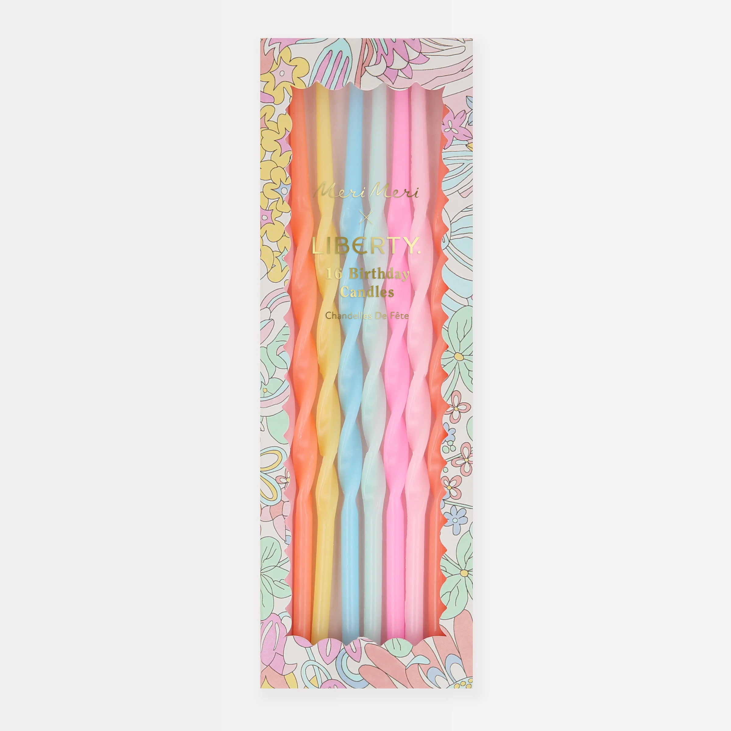 Meri Meri x Liberty Rainbow Garden Party Candles (x 16)