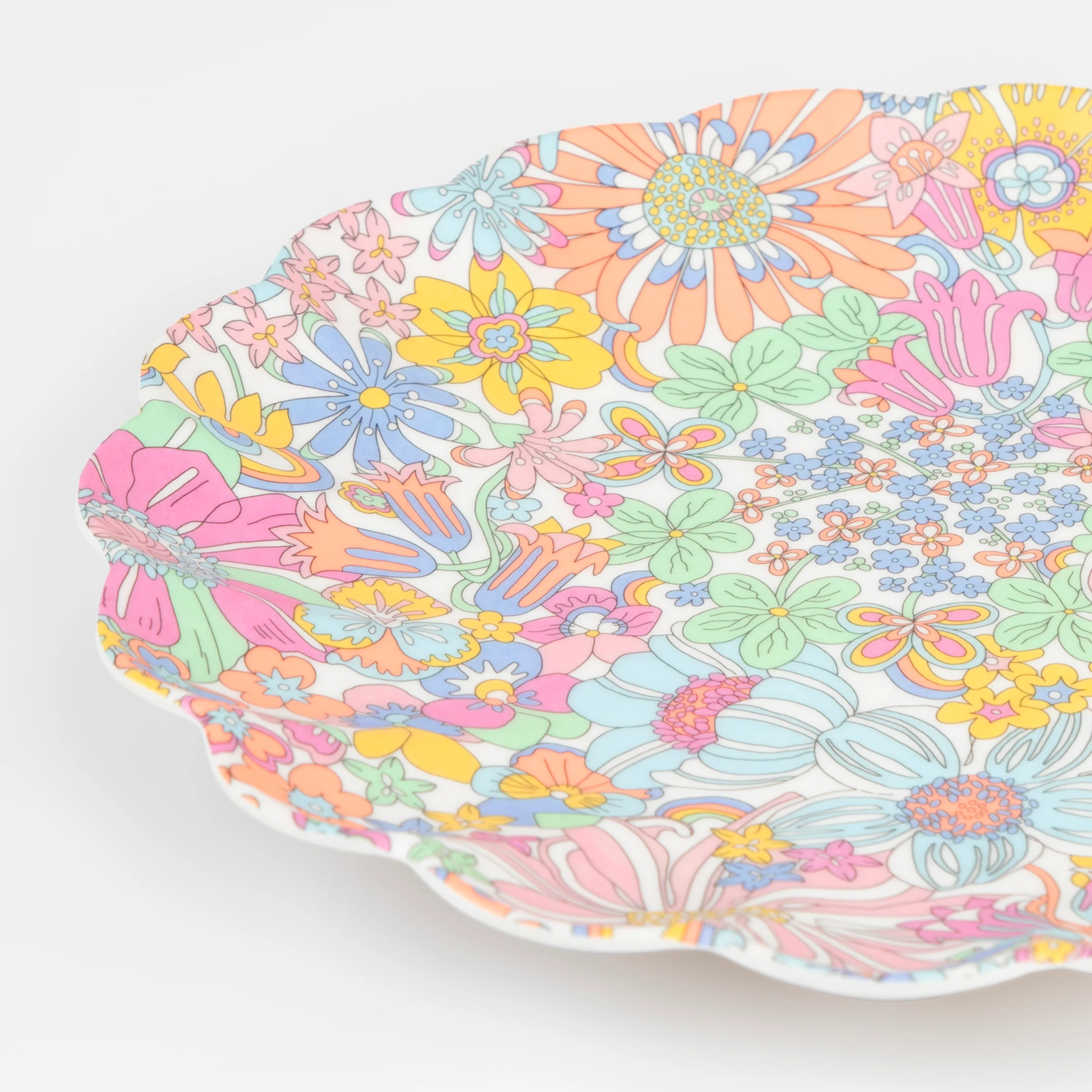 Meri Meri x Liberty Rainbow Garden Reusable Large Plate - Image 3